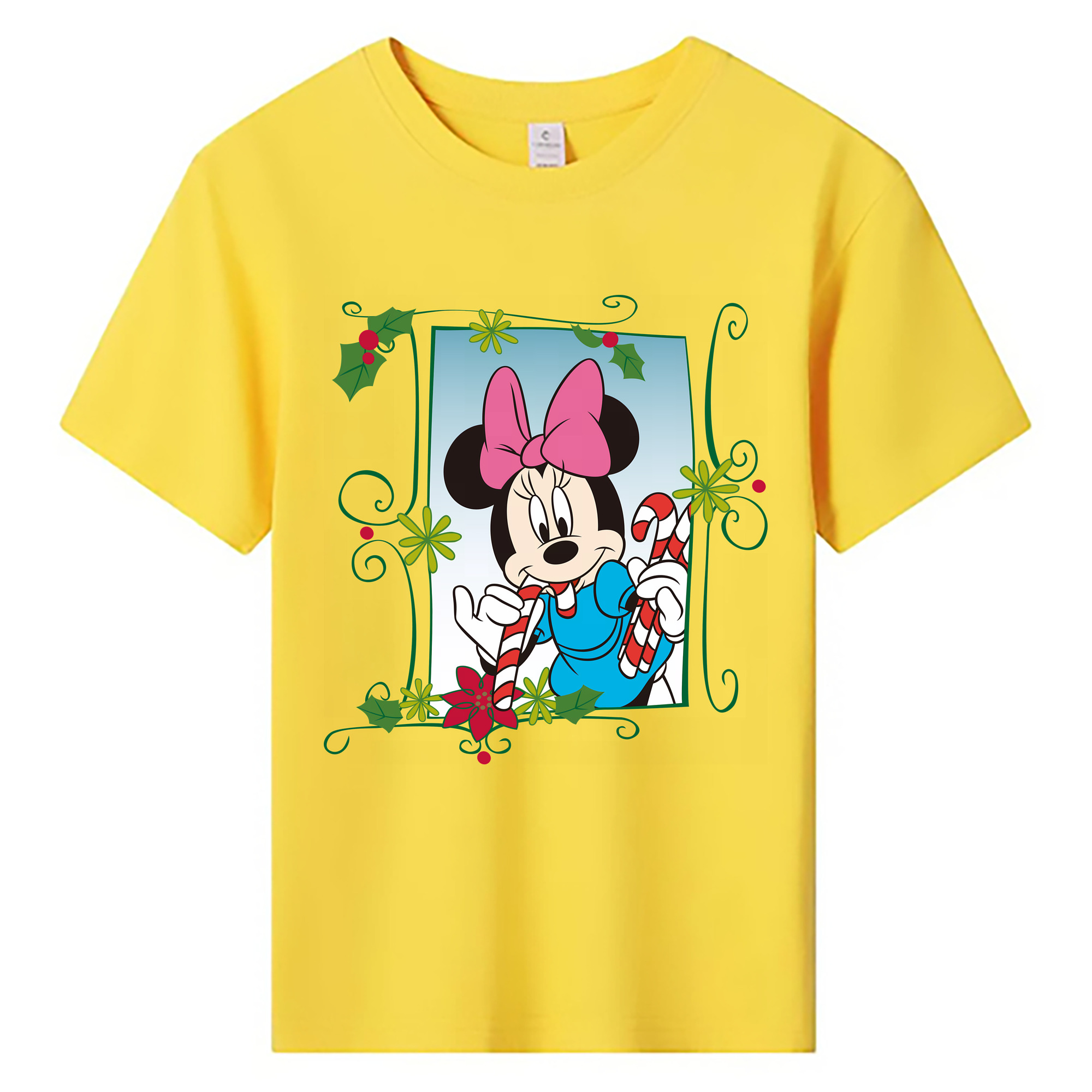 （画像用） ミッキーマウス Mickey Mouse 綿100％キッズTシャツ（フロントプリント）