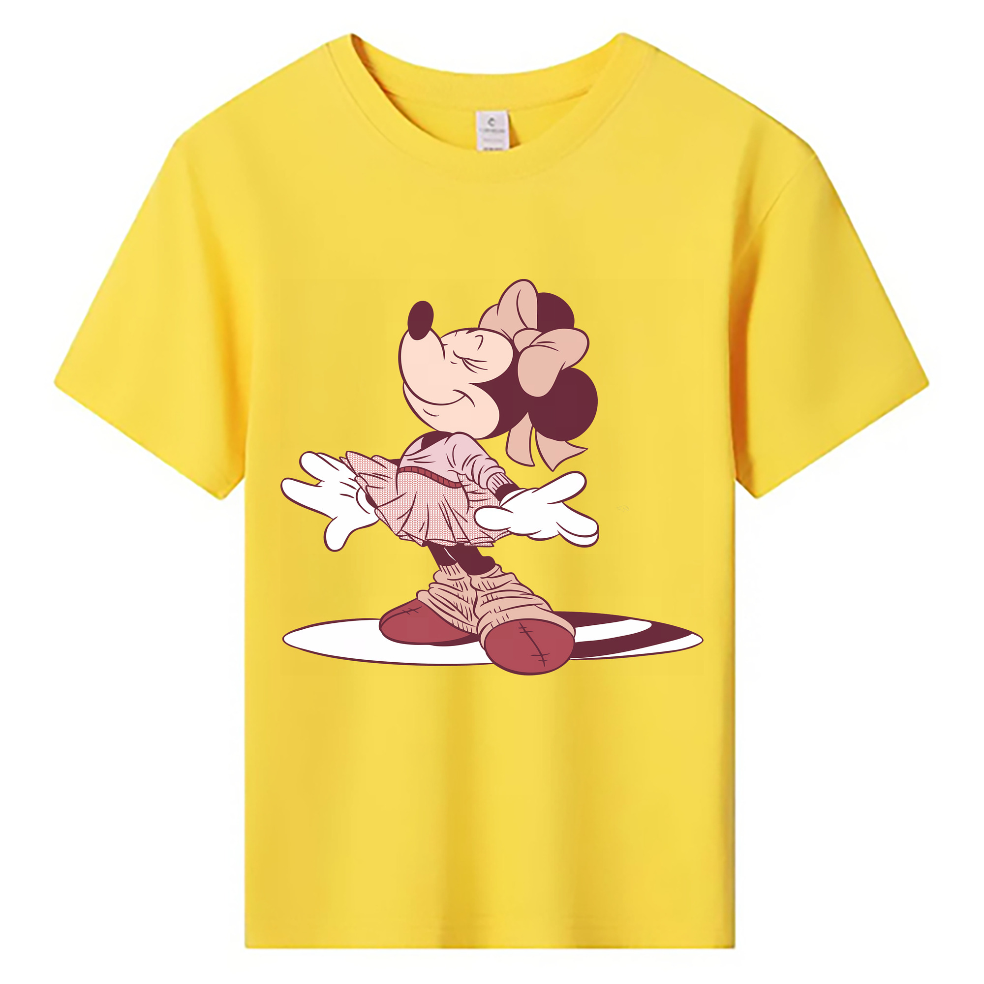 （画像用） ミッキーマウス Mickey Mouse 綿100％キッズTシャツ（フロントプリント）