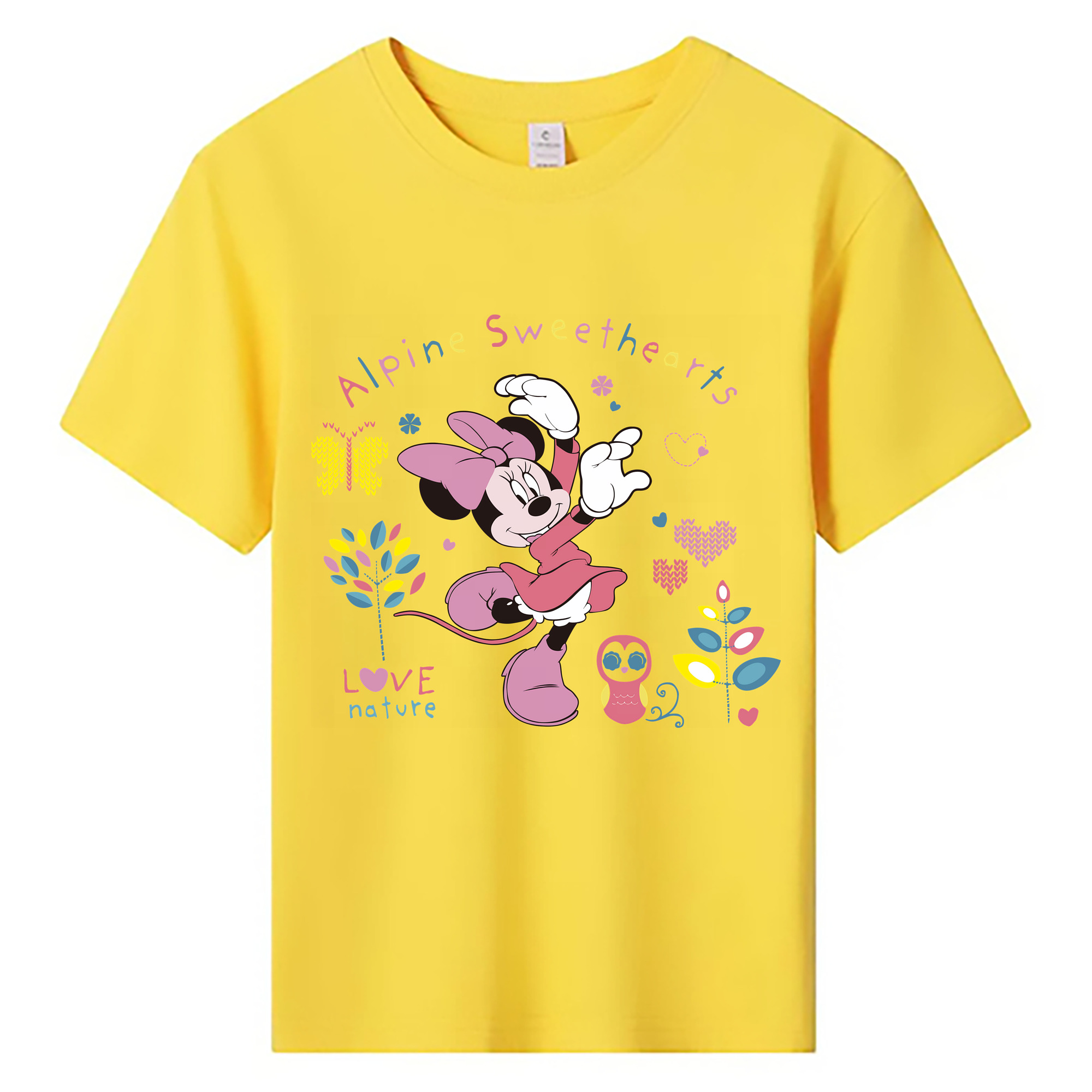 （画像用） ミッキーマウス Mickey Mouse 綿100％キッズTシャツ（フロントプリント）