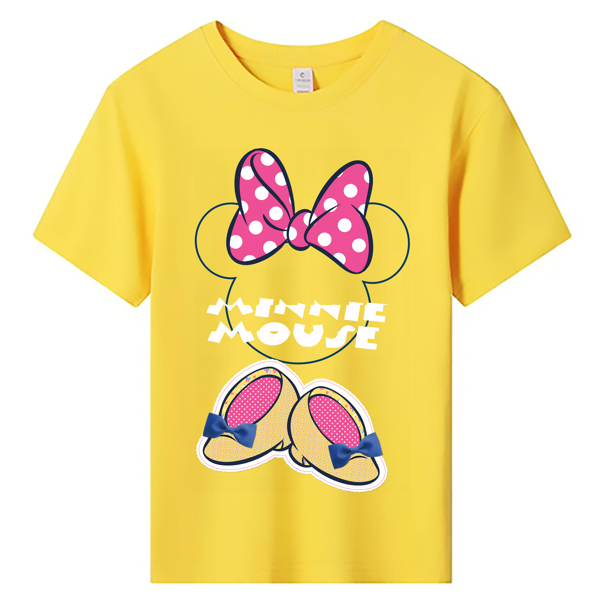 （画像用） ミッキーマウス Mickey Mouse 綿100％キッズTシャツ（フロントプリント）