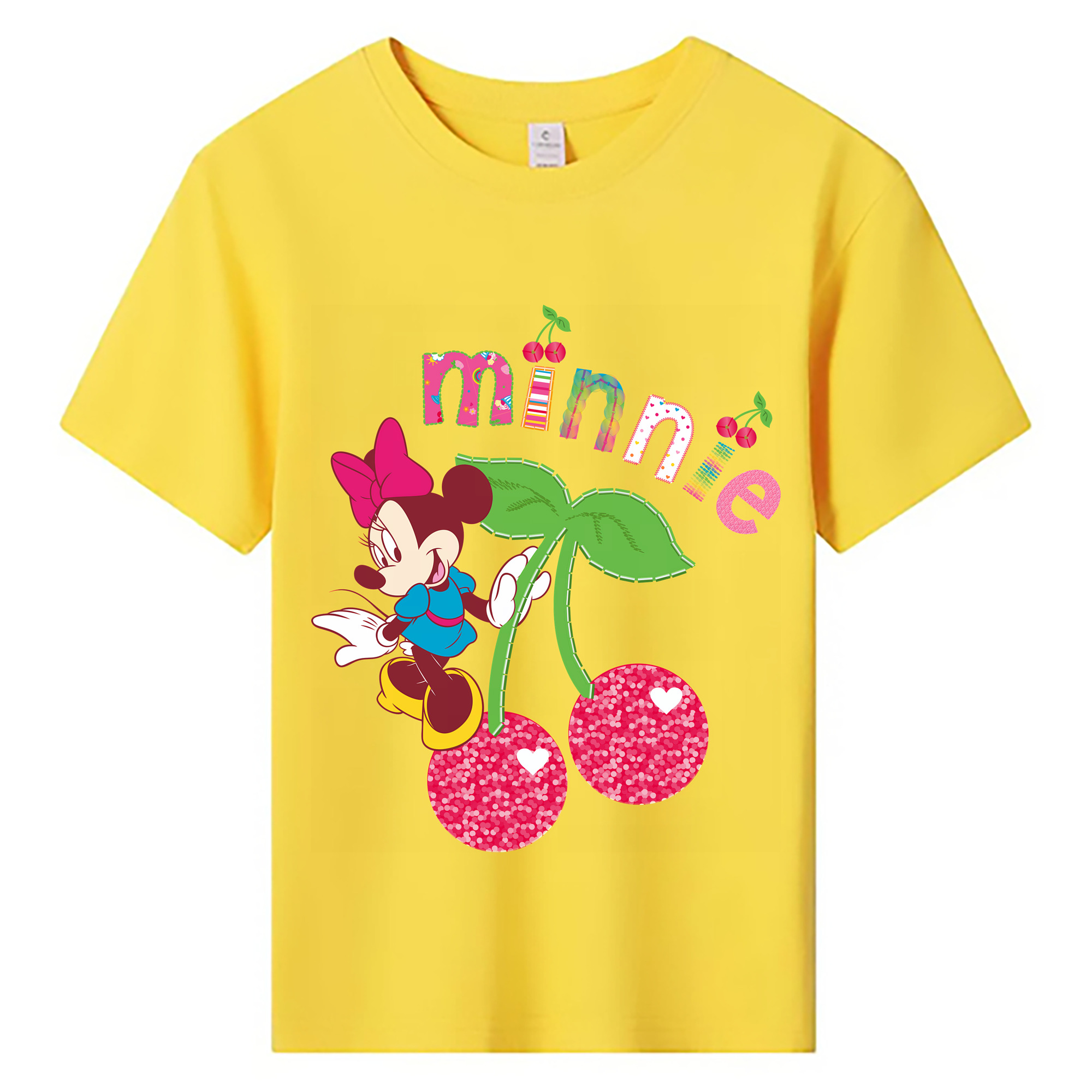 （画像用） ミッキーマウス Mickey Mouse 綿100％キッズTシャツ（フロントプリント）
