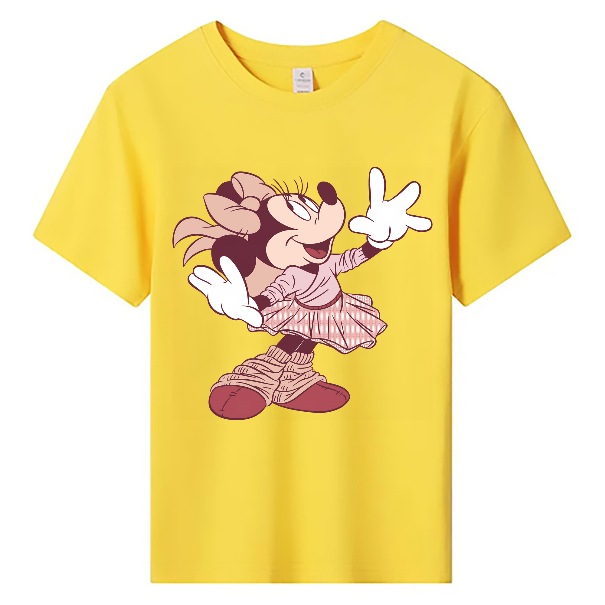 （画像用） ミッキーマウス Mickey Mouse 綿100％キッズTシャツ（フロントプリント）