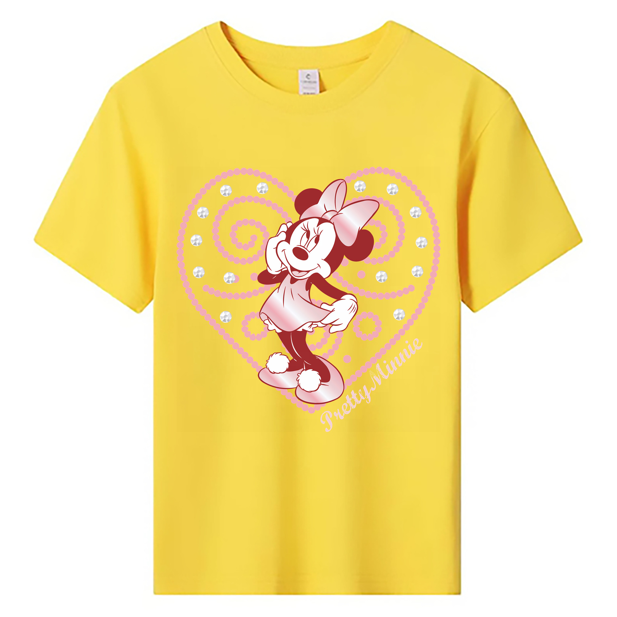 （画像用） ミッキーマウス Mickey Mouse 綿100％キッズTシャツ（フロントプリント）