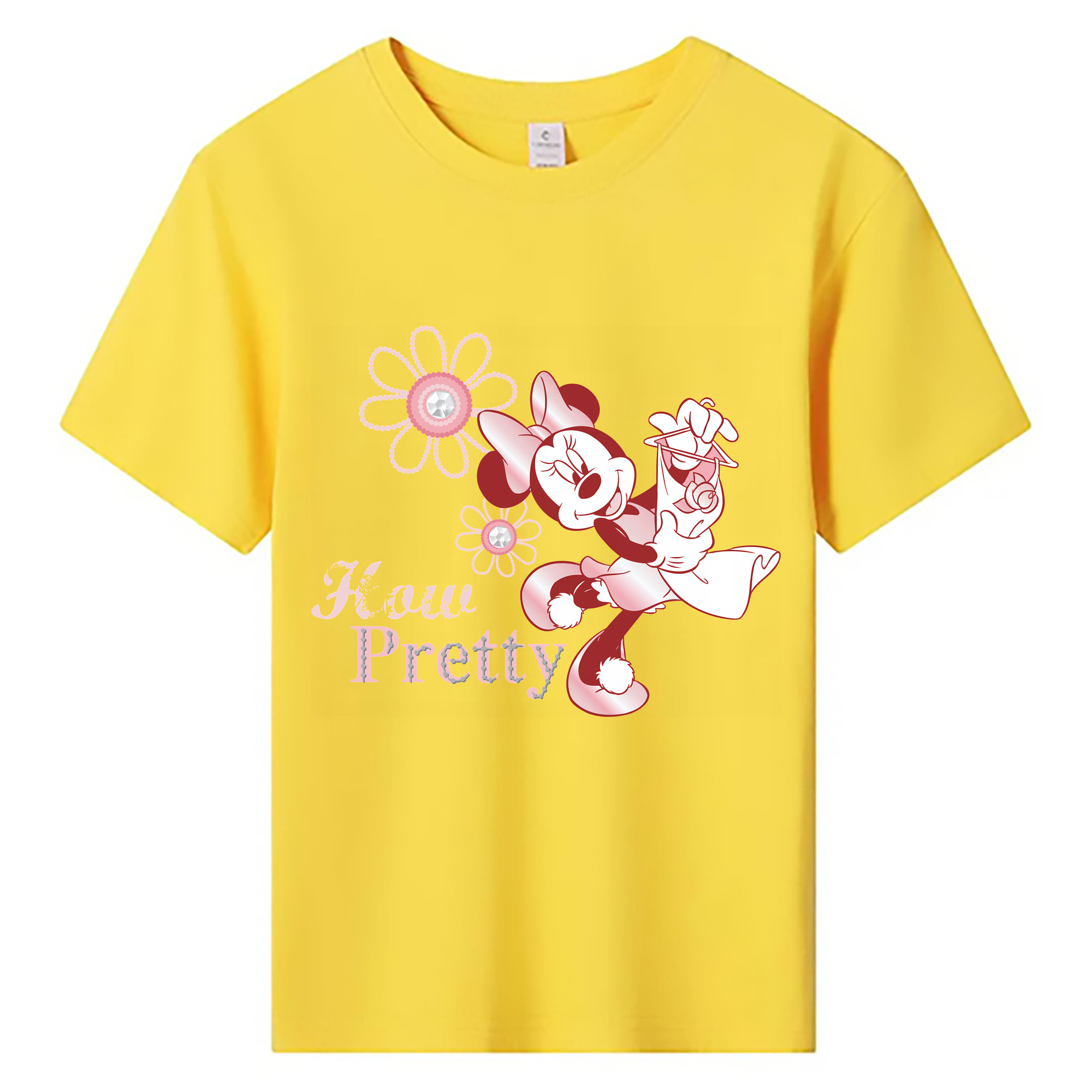 （画像用） ミッキーマウス Mickey Mouse 綿100％キッズTシャツ（フロントプリント）