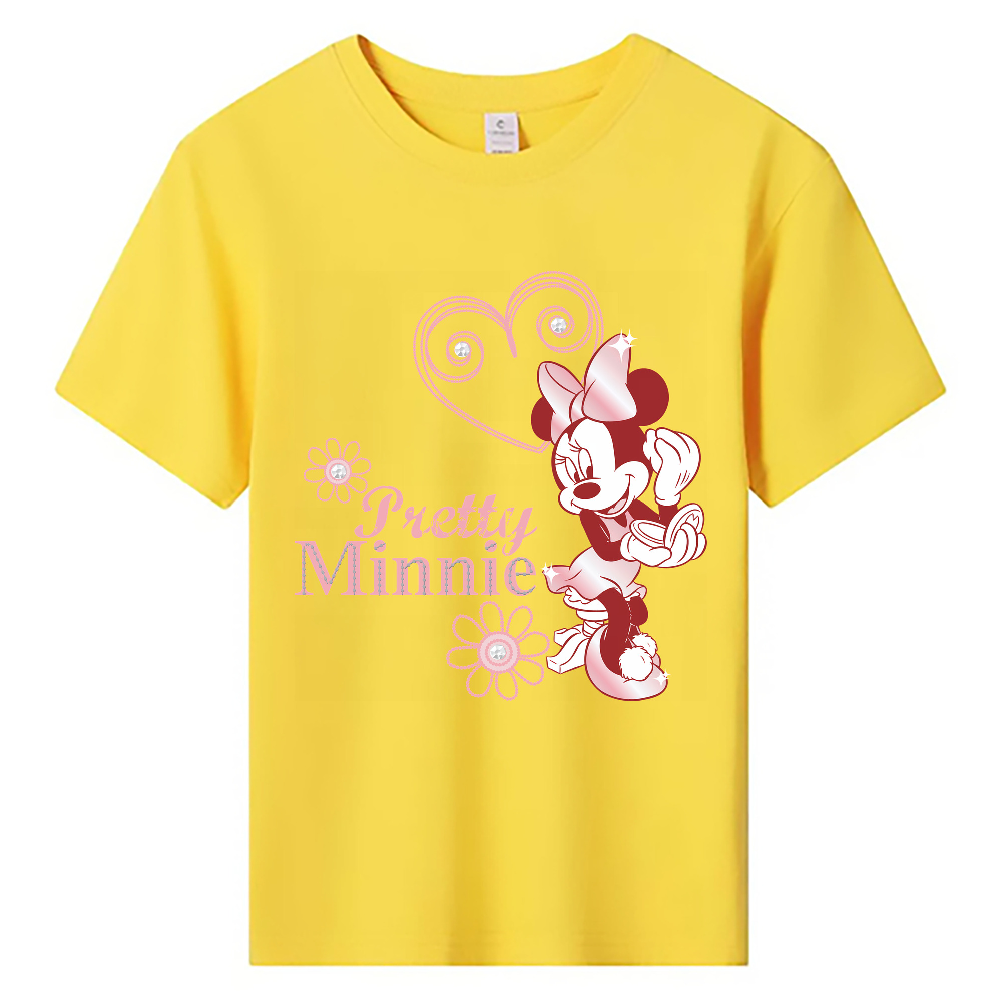 （画像用） ミッキーマウス Mickey Mouse 綿100％キッズTシャツ（フロントプリント）