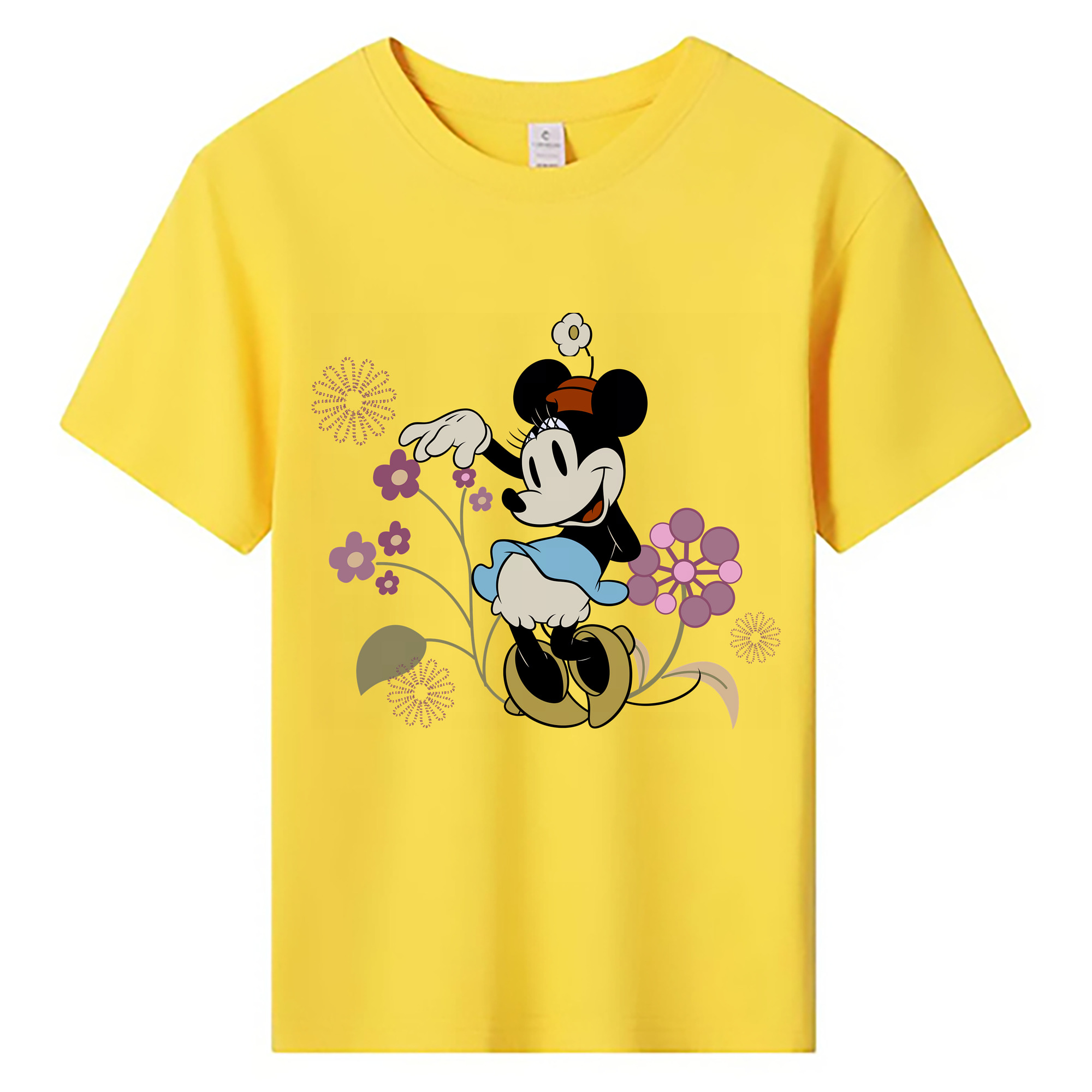 （画像用） ミッキーマウス Mickey Mouse 綿100％キッズTシャツ（フロントプリント）
