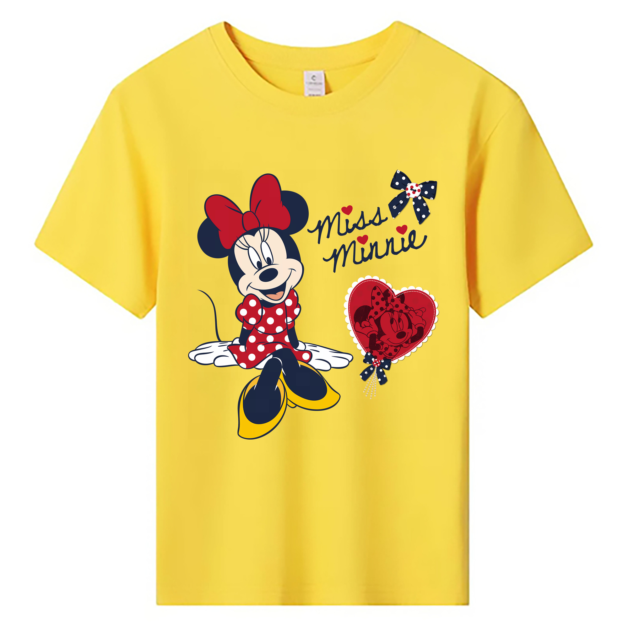 （画像用） ミッキーマウス Mickey Mouse 綿100％キッズTシャツ（フロントプリント）