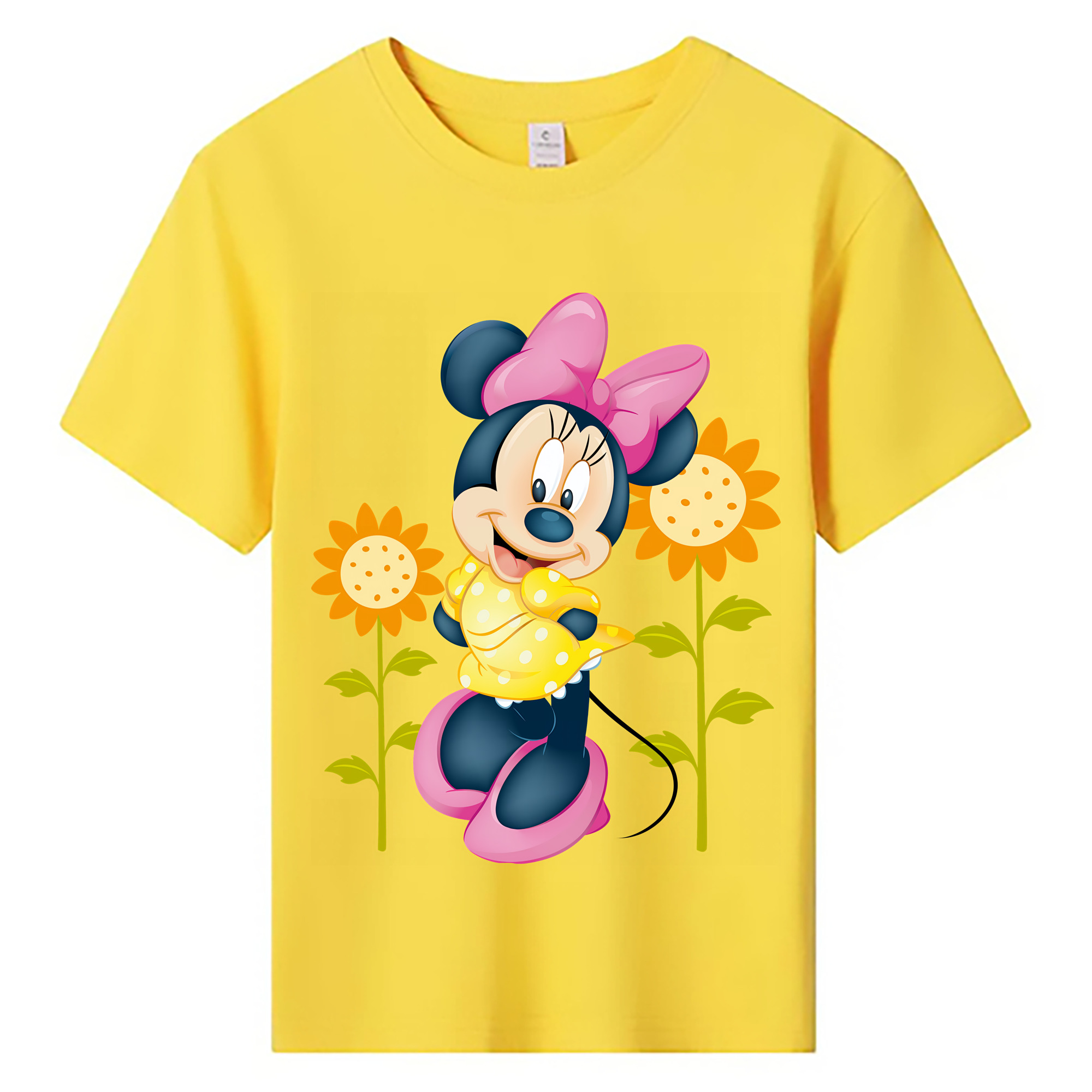 （画像用） ミッキーマウス Mickey Mouse 綿100％キッズTシャツ（フロントプリント）