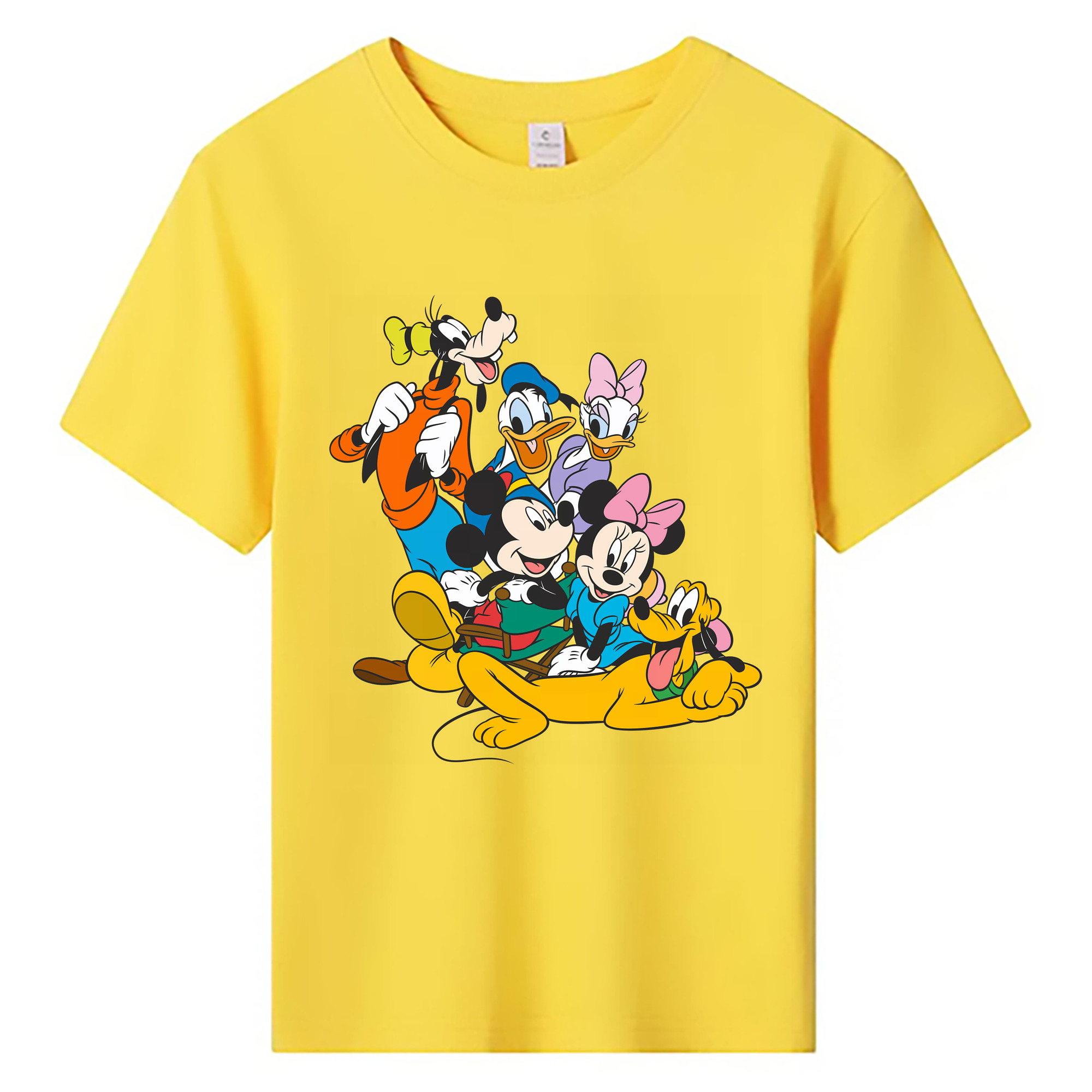 （画像用） ミッキーマウス Mickey Mouse 綿100％キッズTシャツ（フロントプリント）