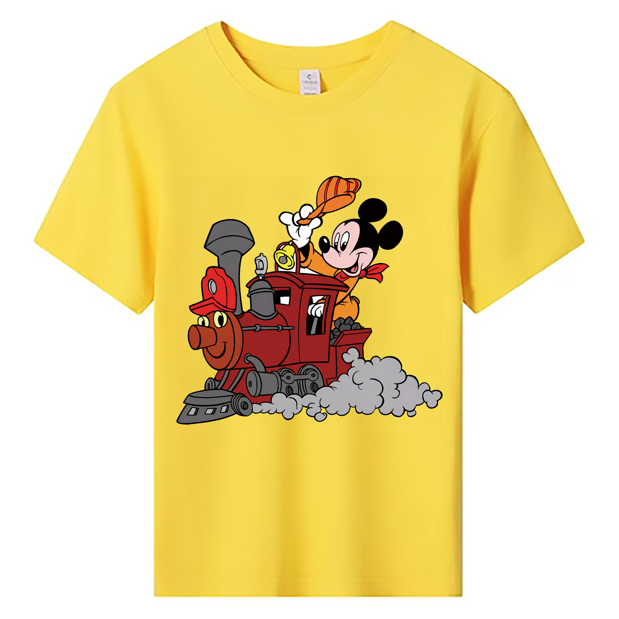 （画像用） ミッキーマウス Mickey Mouse 綿100％キッズTシャツ（フロントプリント）