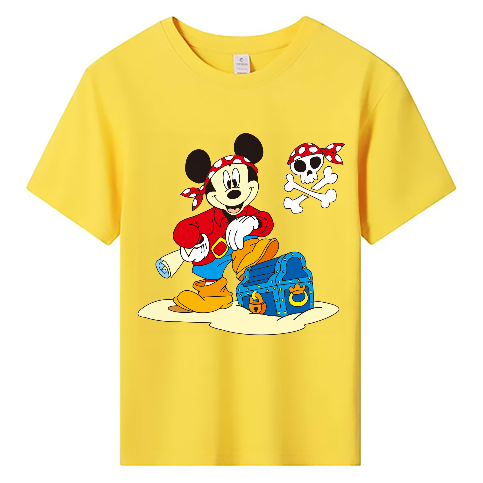 （画像用） ミッキーマウス Mickey Mouse 綿100％キッズTシャツ（フロントプリント）