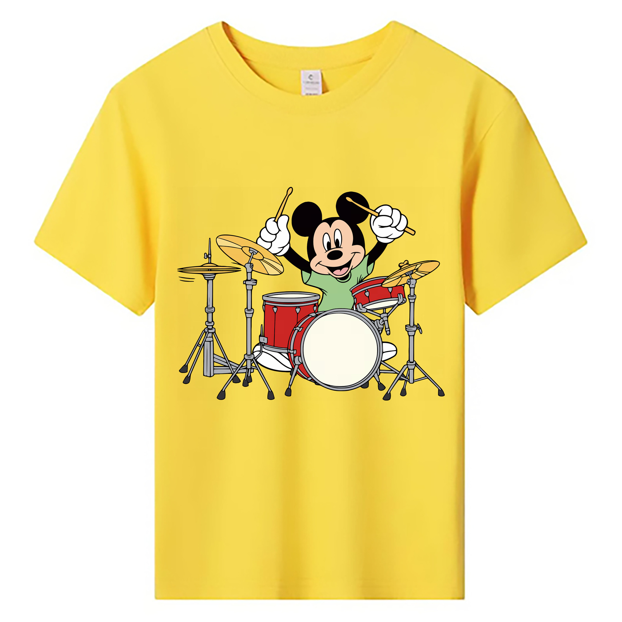 （画像用） ミッキーマウス Mickey Mouse 綿100％キッズTシャツ（フロントプリント）