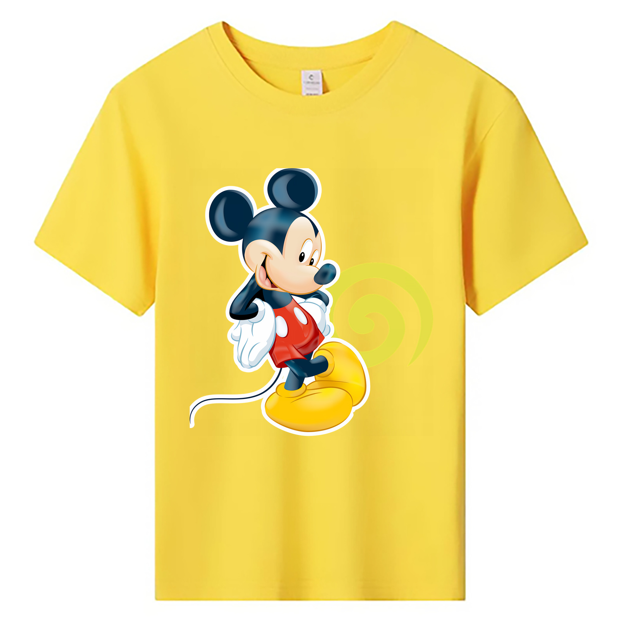 （画像用） ミッキーマウス Mickey Mouse 綿100％キッズTシャツ（フロントプリント）