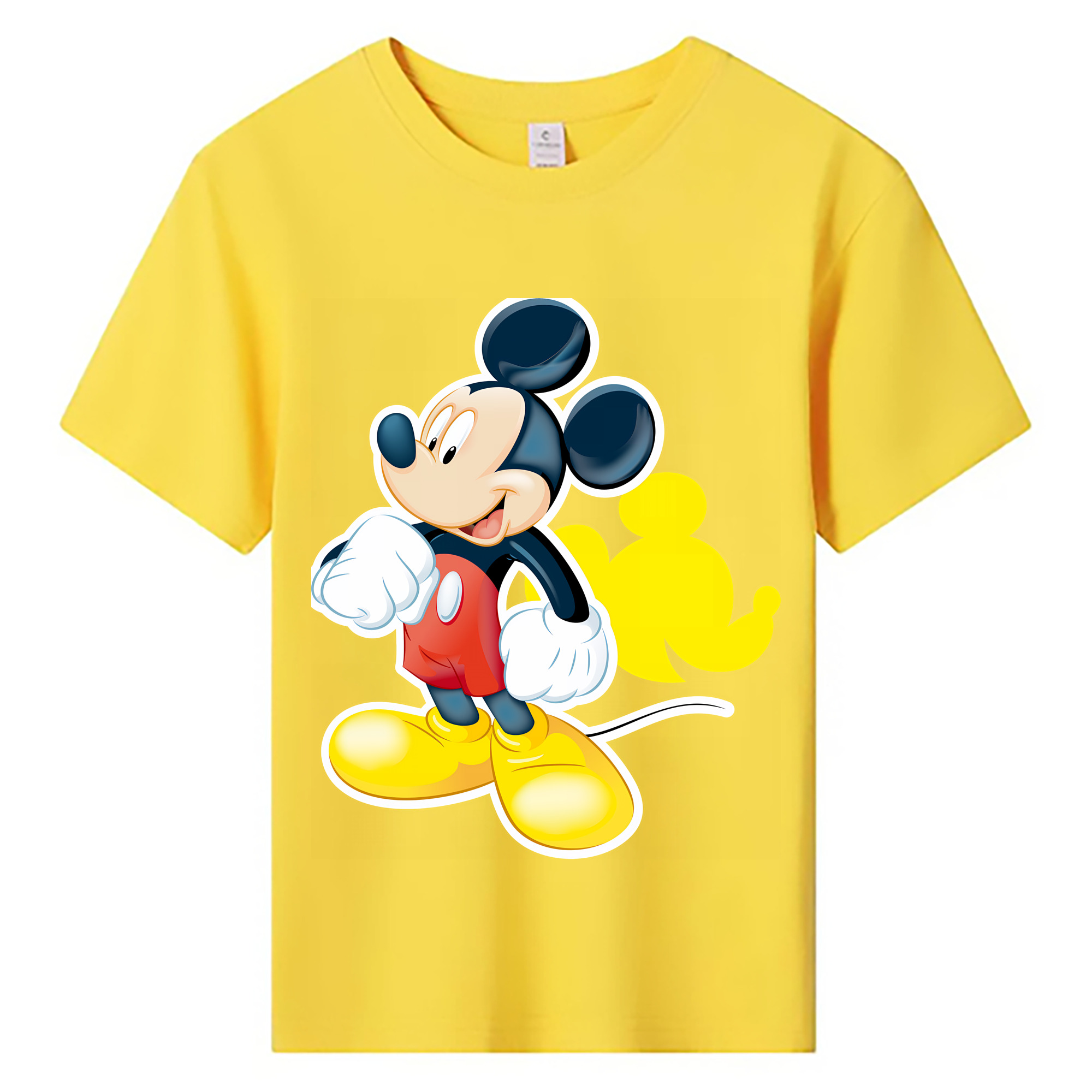 （画像用） ミッキーマウス Mickey Mouse 綿100％キッズTシャツ（フロントプリント）