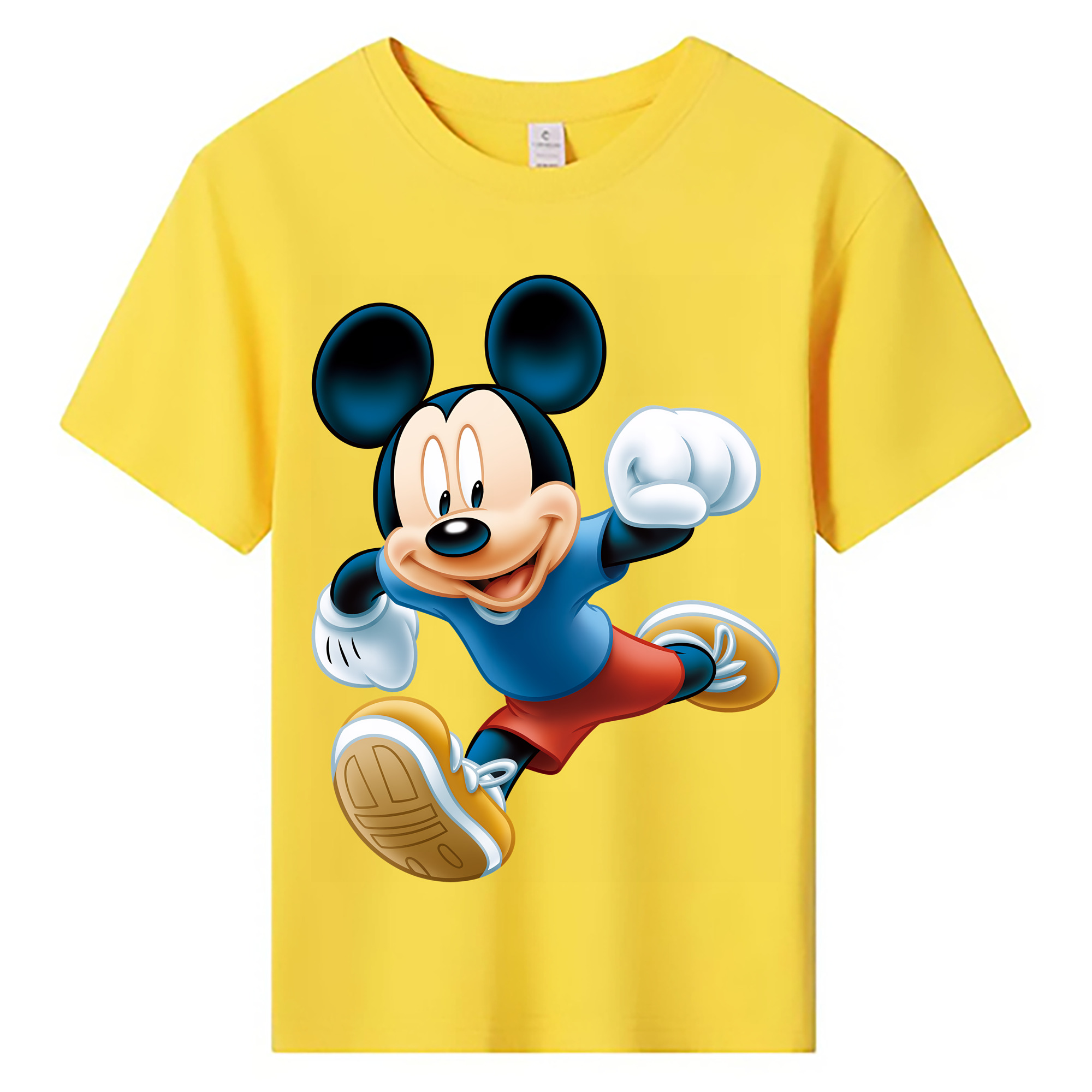 （画像用） ミッキーマウス Mickey Mouse 綿100％キッズTシャツ（フロントプリント）