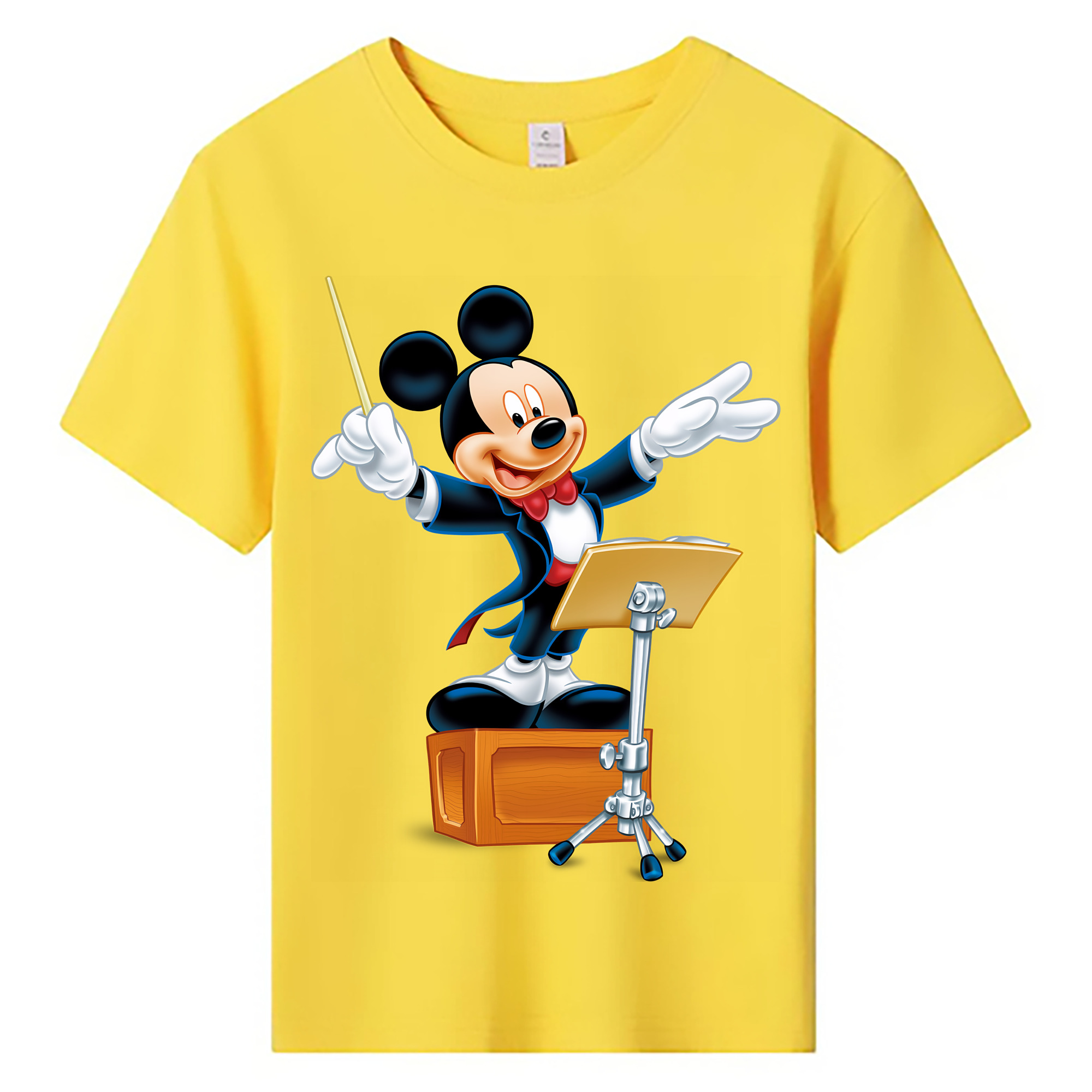 （画像用） ミッキーマウス Mickey Mouse 綿100％キッズTシャツ（フロントプリント）