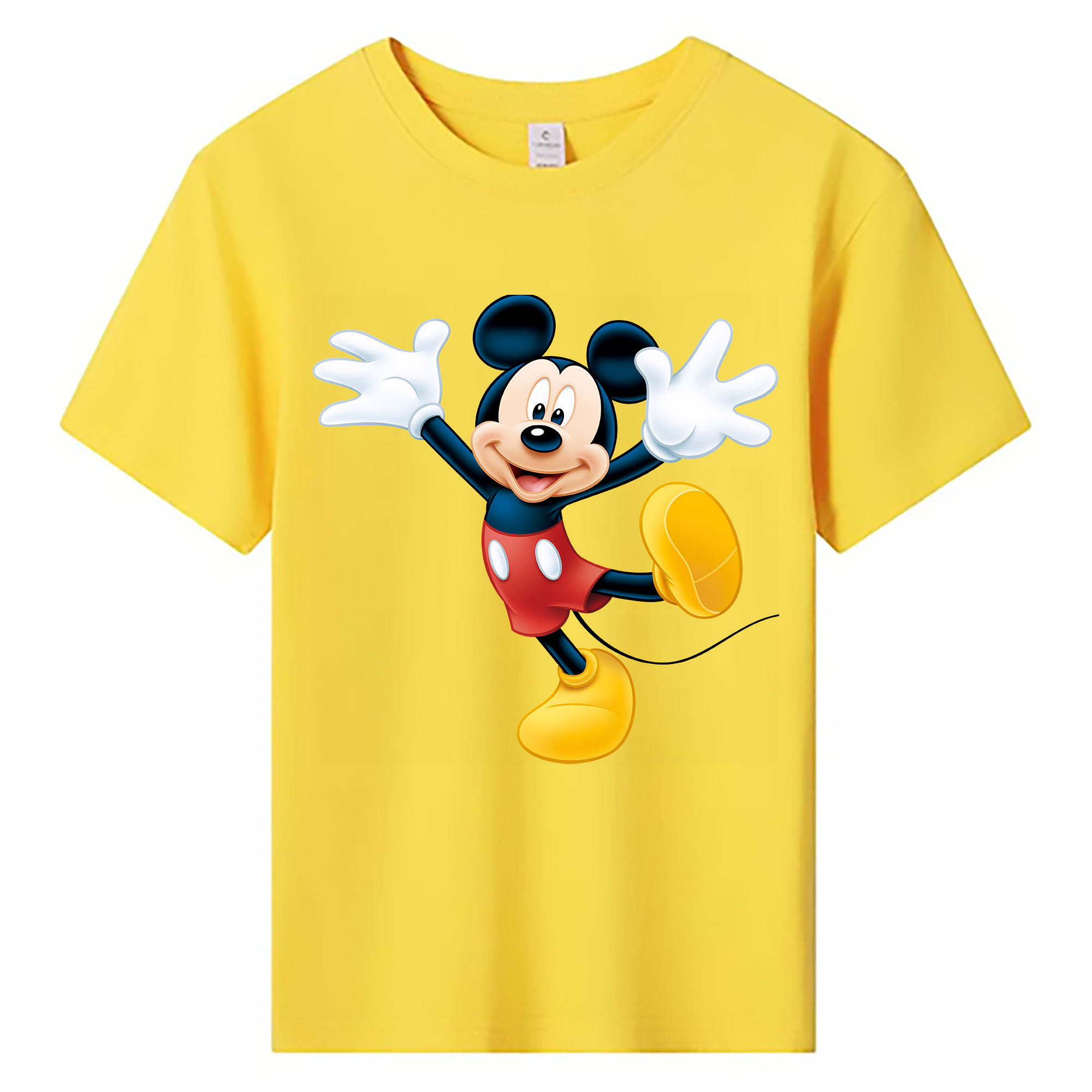 （画像用） ミッキーマウス Mickey Mouse 綿100％キッズTシャツ（フロントプリント）