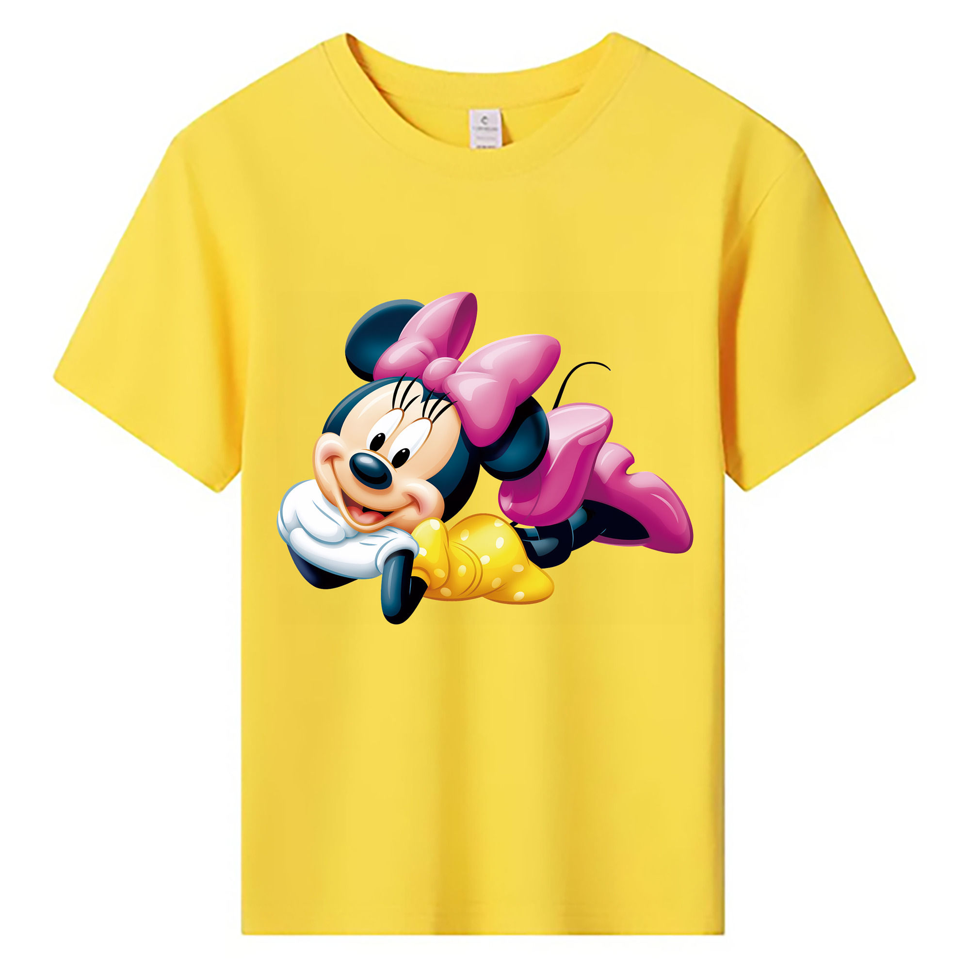 （画像用） ミッキーマウス Mickey Mouse 綿100％キッズTシャツ（フロントプリント）