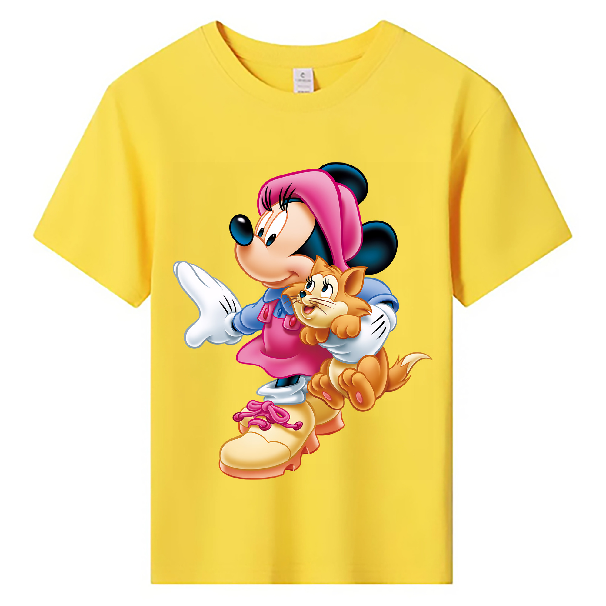 （画像用） ミッキーマウス Mickey Mouse 綿100％キッズTシャツ（フロントプリント）