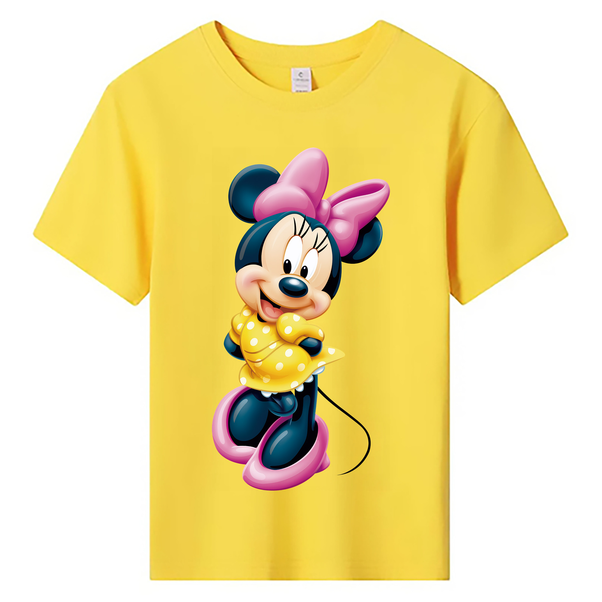 （画像用） ミッキーマウス Mickey Mouse 綿100％キッズTシャツ（フロントプリント）