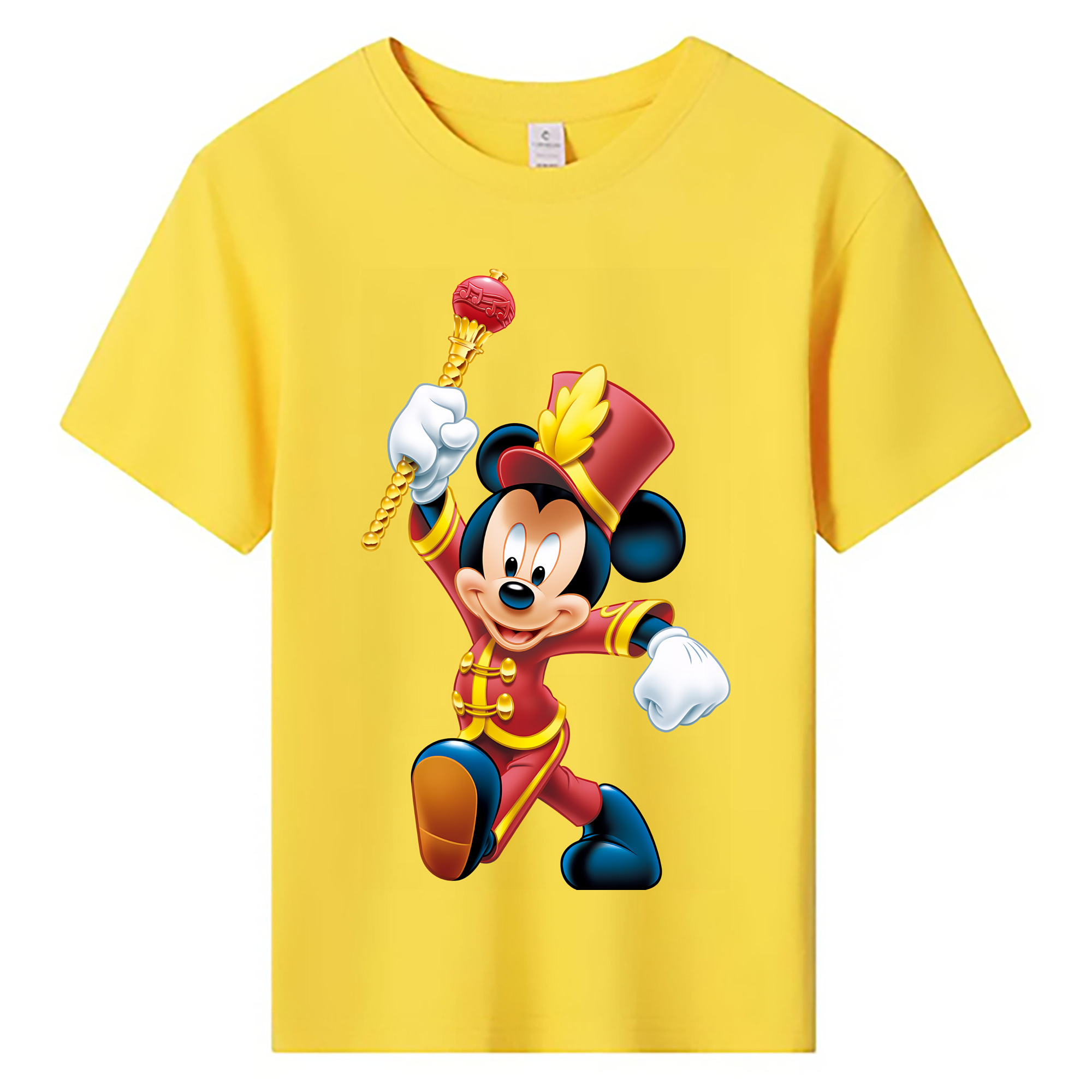 （画像用） ミッキーマウス Mickey Mouse 綿100％キッズTシャツ（フロントプリント）