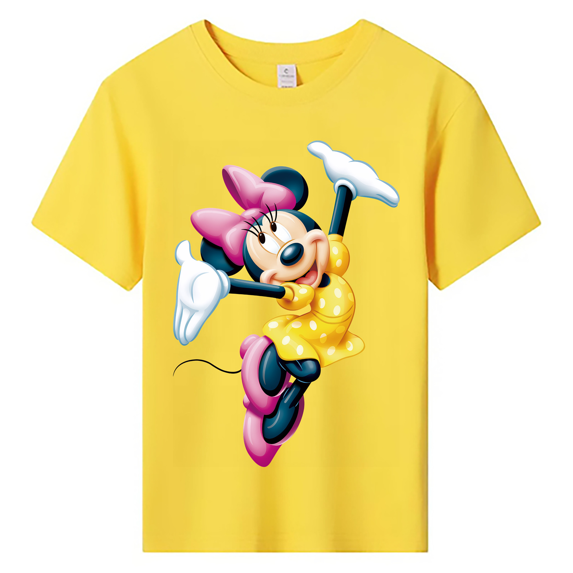 （画像用） ミッキーマウス Mickey Mouse 綿100％キッズTシャツ（フロントプリント）