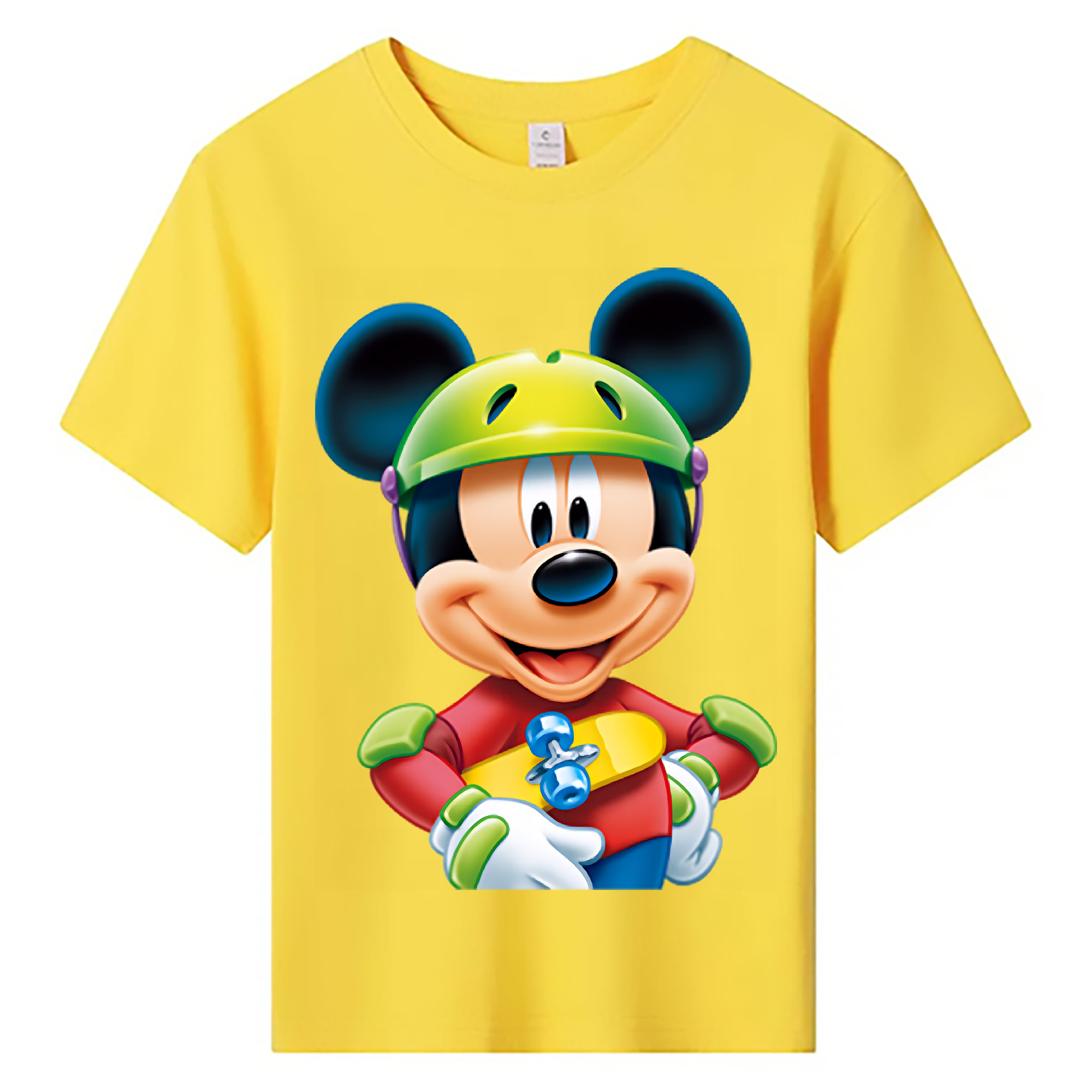 （画像用） ミッキーマウス Mickey Mouse 綿100％キッズTシャツ（フロントプリント）