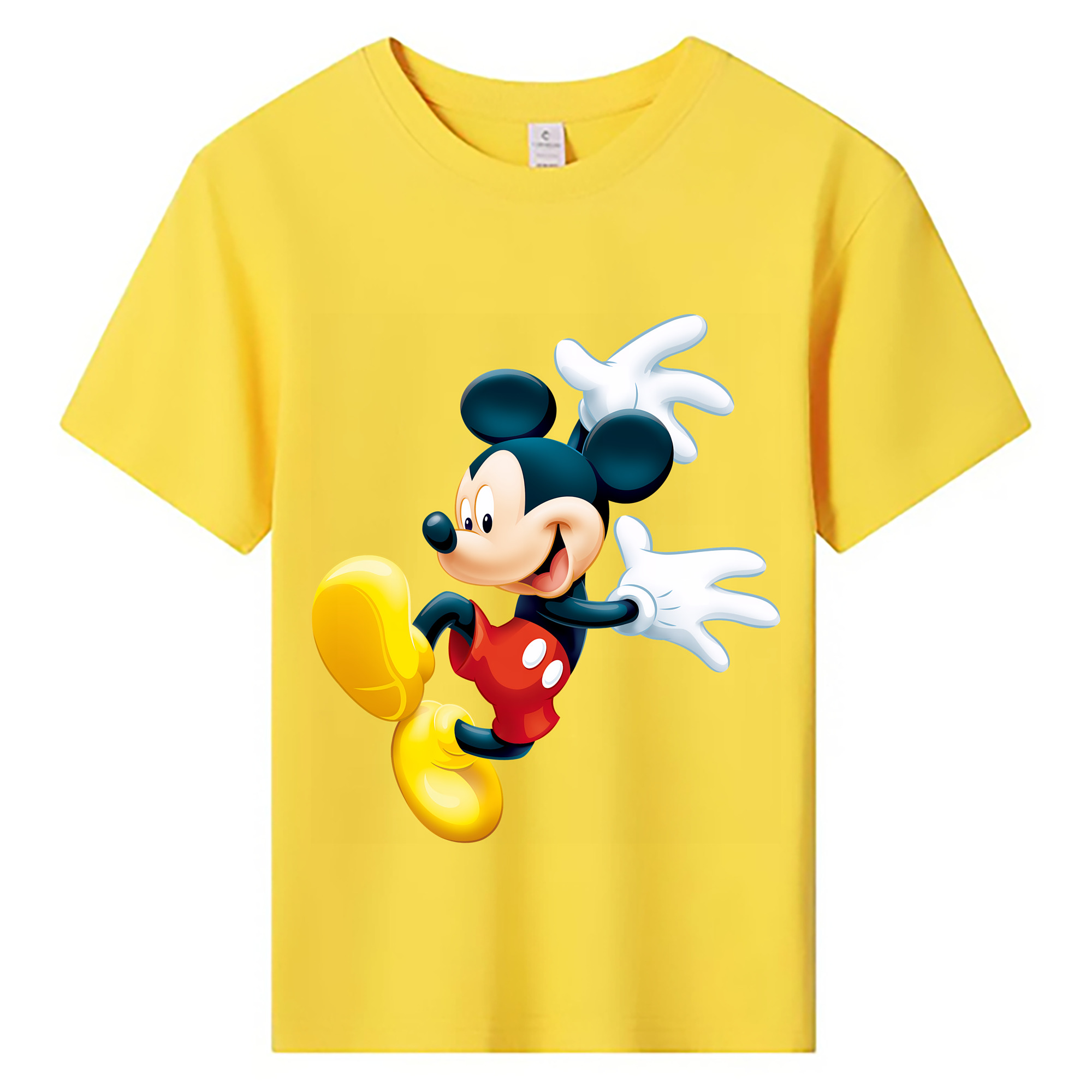 （画像用） ミッキーマウス Mickey Mouse 綿100％キッズTシャツ（フロントプリント）