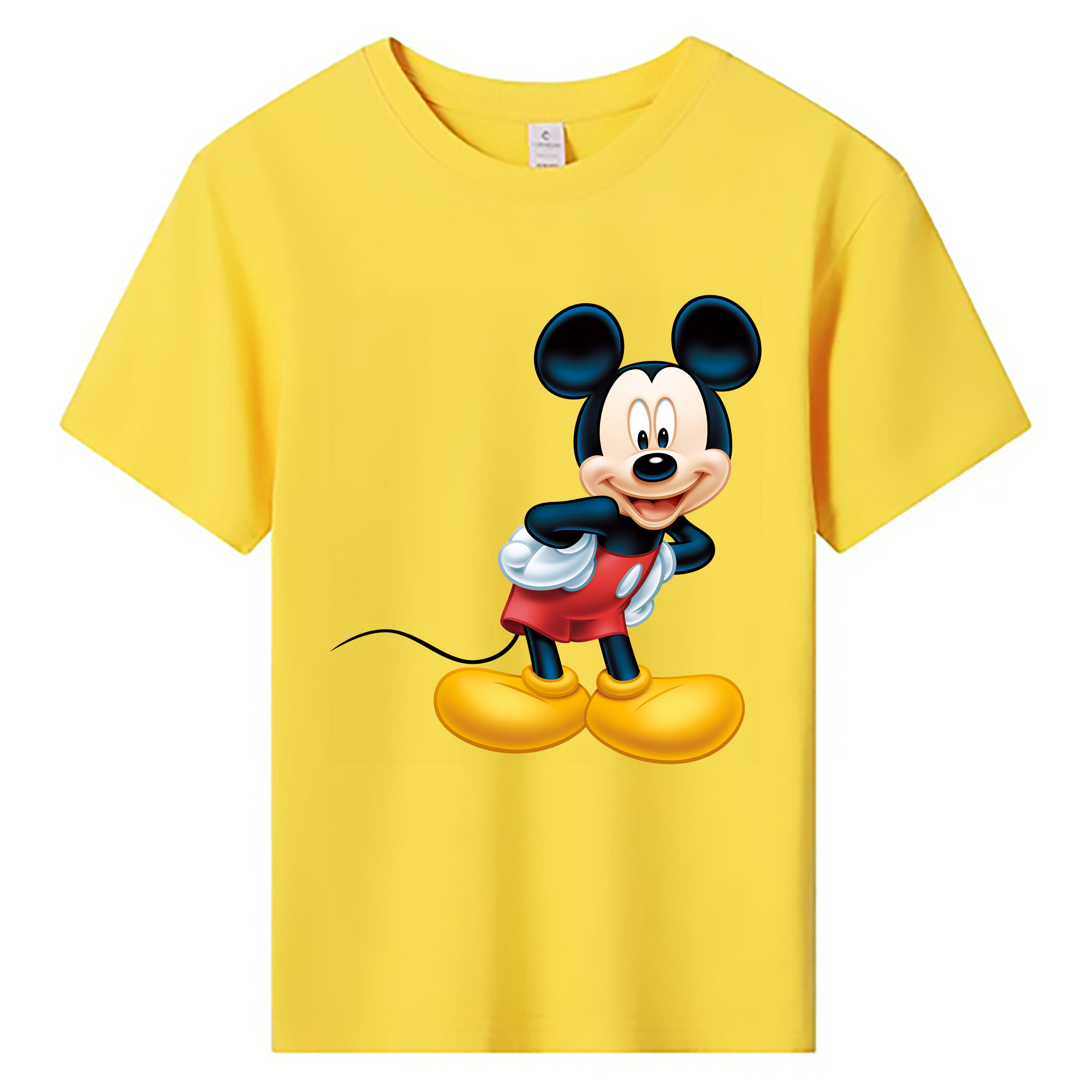（画像用） ミッキーマウス Mickey Mouse 綿100％キッズTシャツ（フロントプリント）