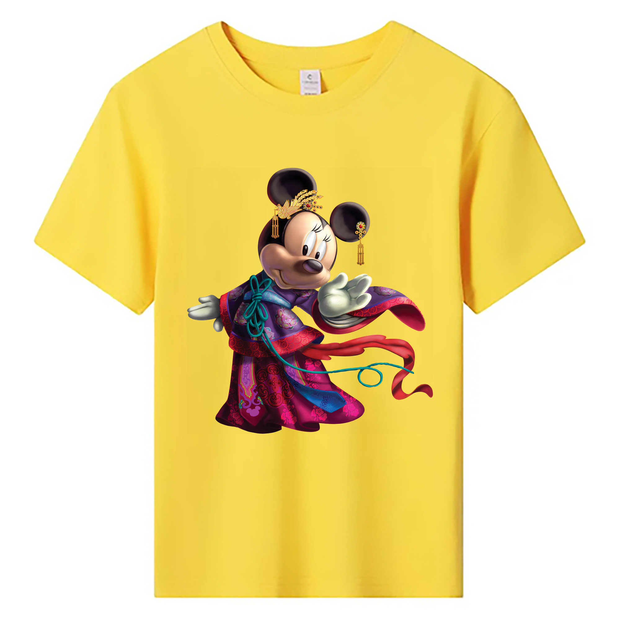 （画像用） ミッキーマウス Mickey Mouse 綿100％キッズTシャツ（フロントプリント）