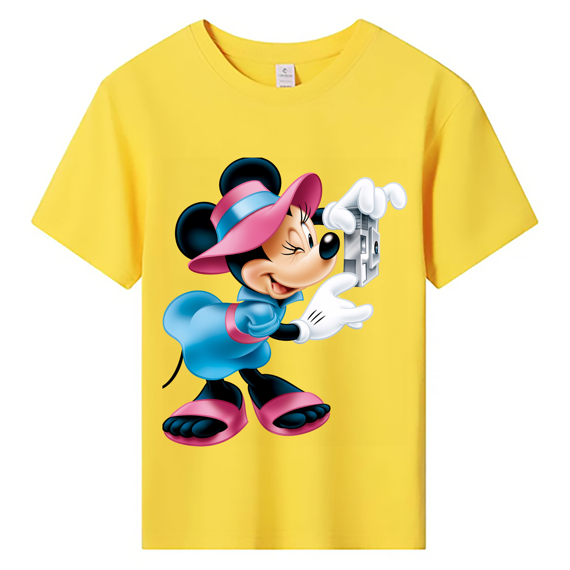 （画像用） ミッキーマウス Mickey Mouse 綿100％キッズTシャツ（フロントプリント）