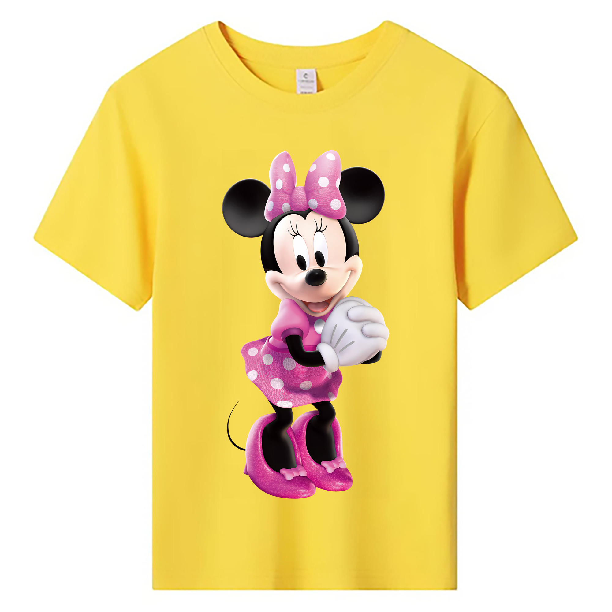 （画像用） ミッキーマウス Mickey Mouse 綿100％キッズTシャツ（フロントプリント）