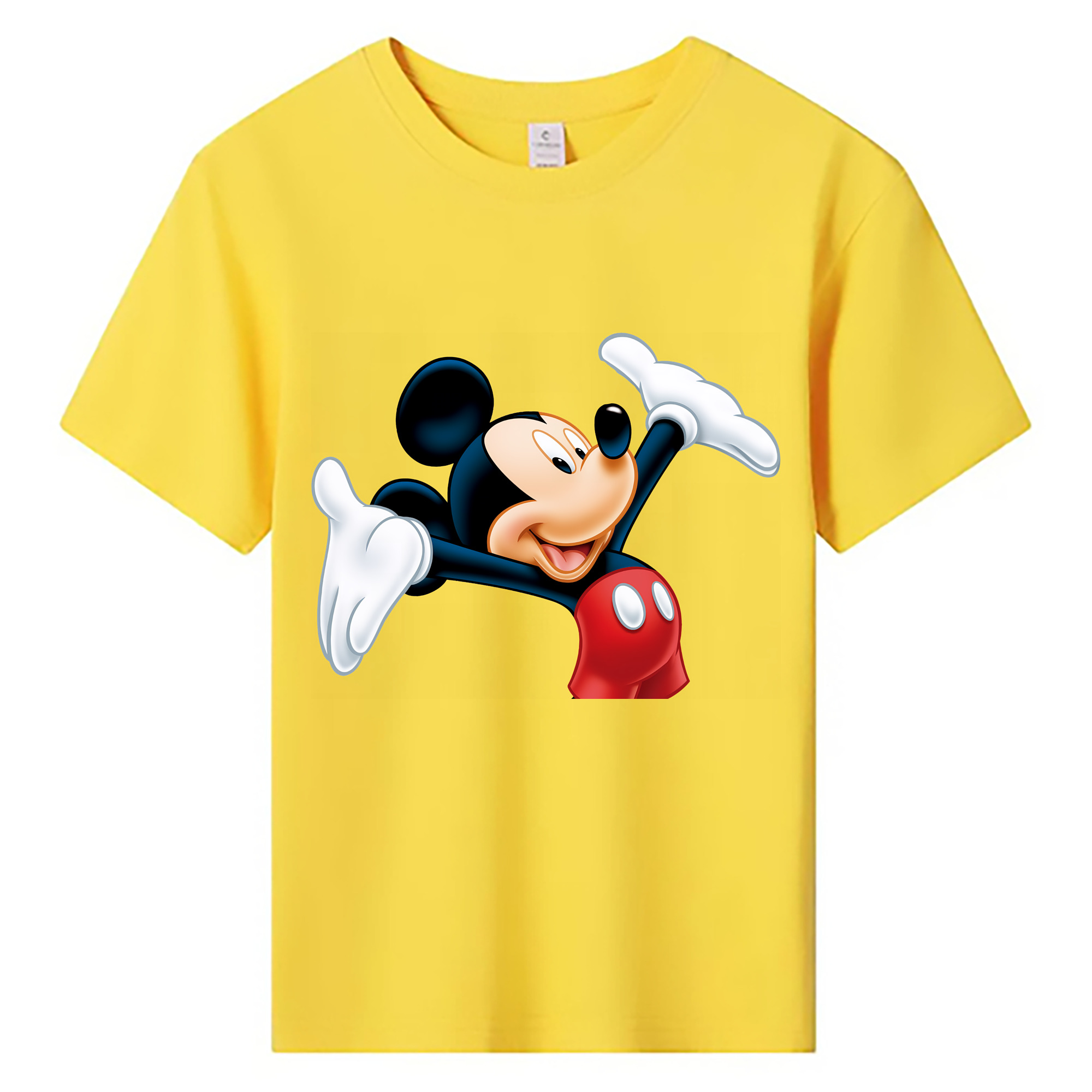 （画像用） ミッキーマウス Mickey Mouse 綿100％キッズTシャツ（フロントプリント）