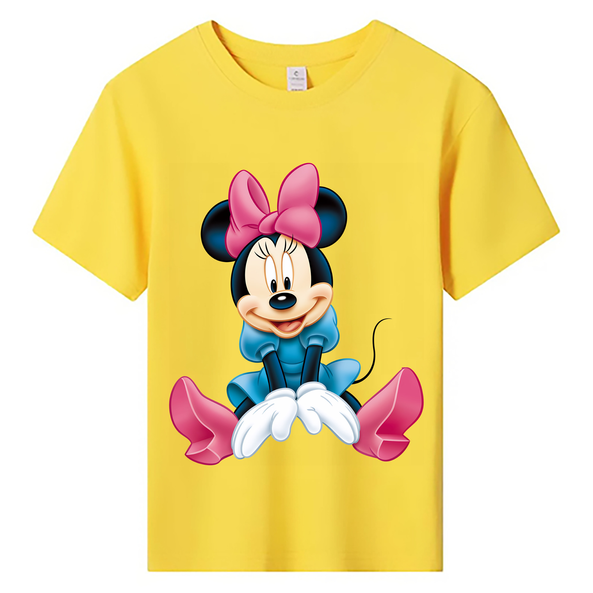 （画像用） ミッキーマウス Mickey Mouse 綿100％キッズTシャツ（フロントプリント）