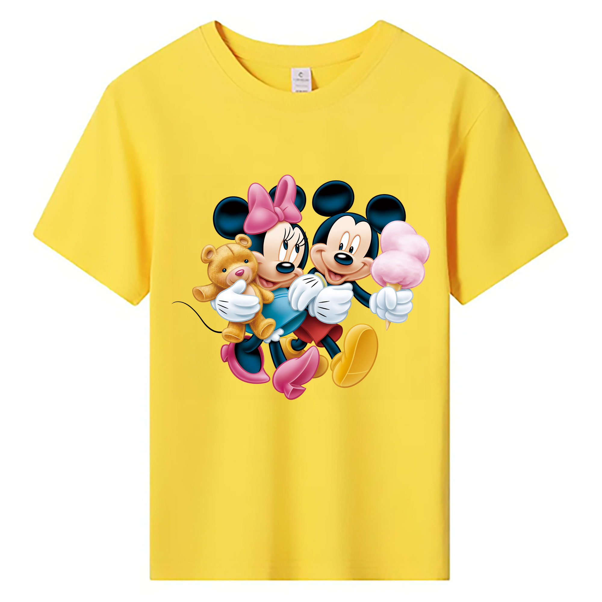 （画像用） ミッキーマウス Mickey Mouse 綿100％キッズTシャツ（フロントプリント）