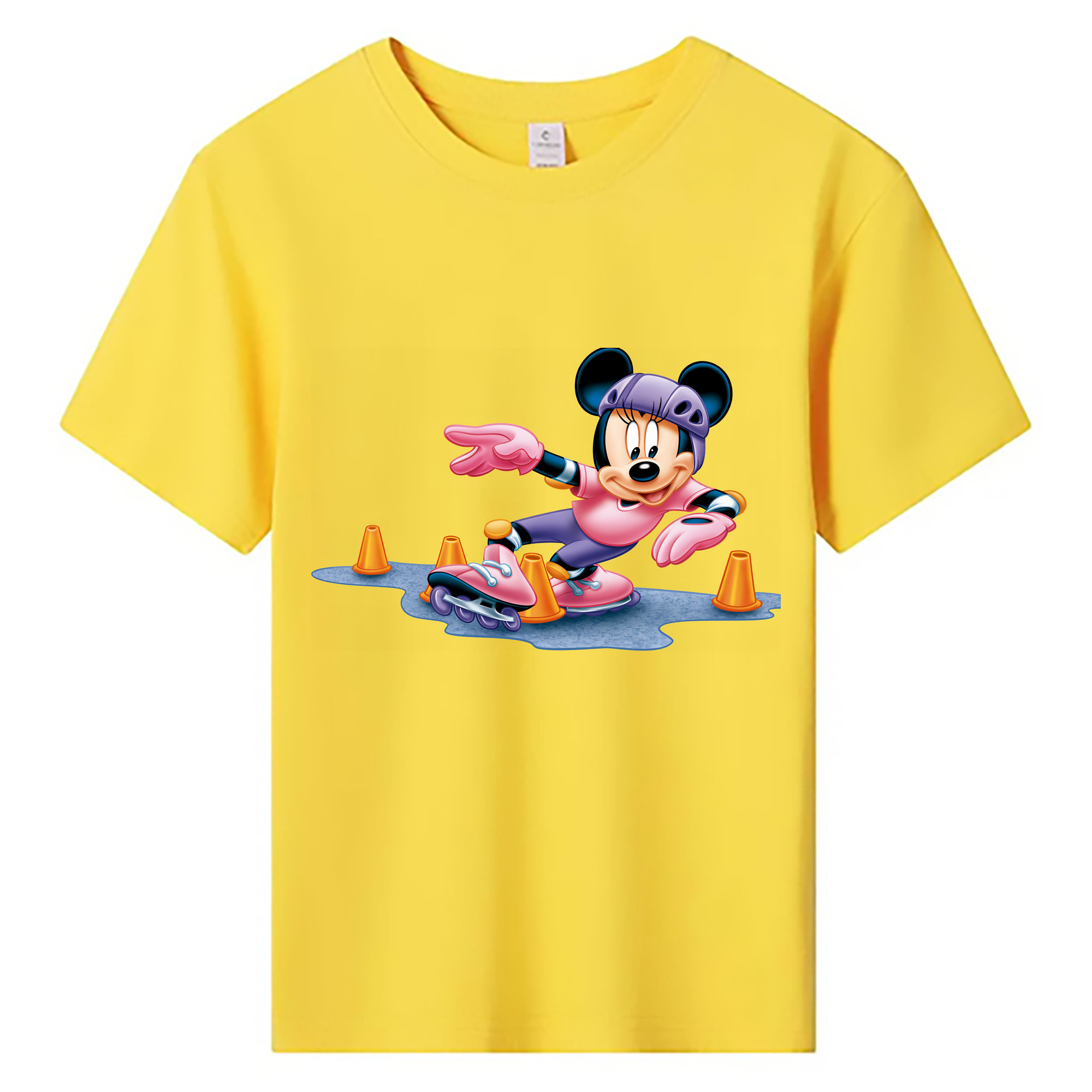（画像用） ミッキーマウス Mickey Mouse 綿100％キッズTシャツ（フロントプリント）