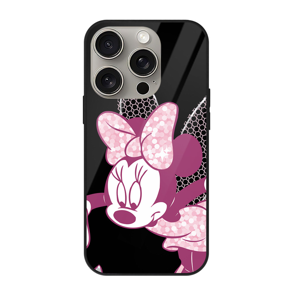 （画像用） ミッキーマウス Mickey Mouse 【iPhone15Pro対応】スマホケース 耐衝撃＆黄変防止 背面ガラス