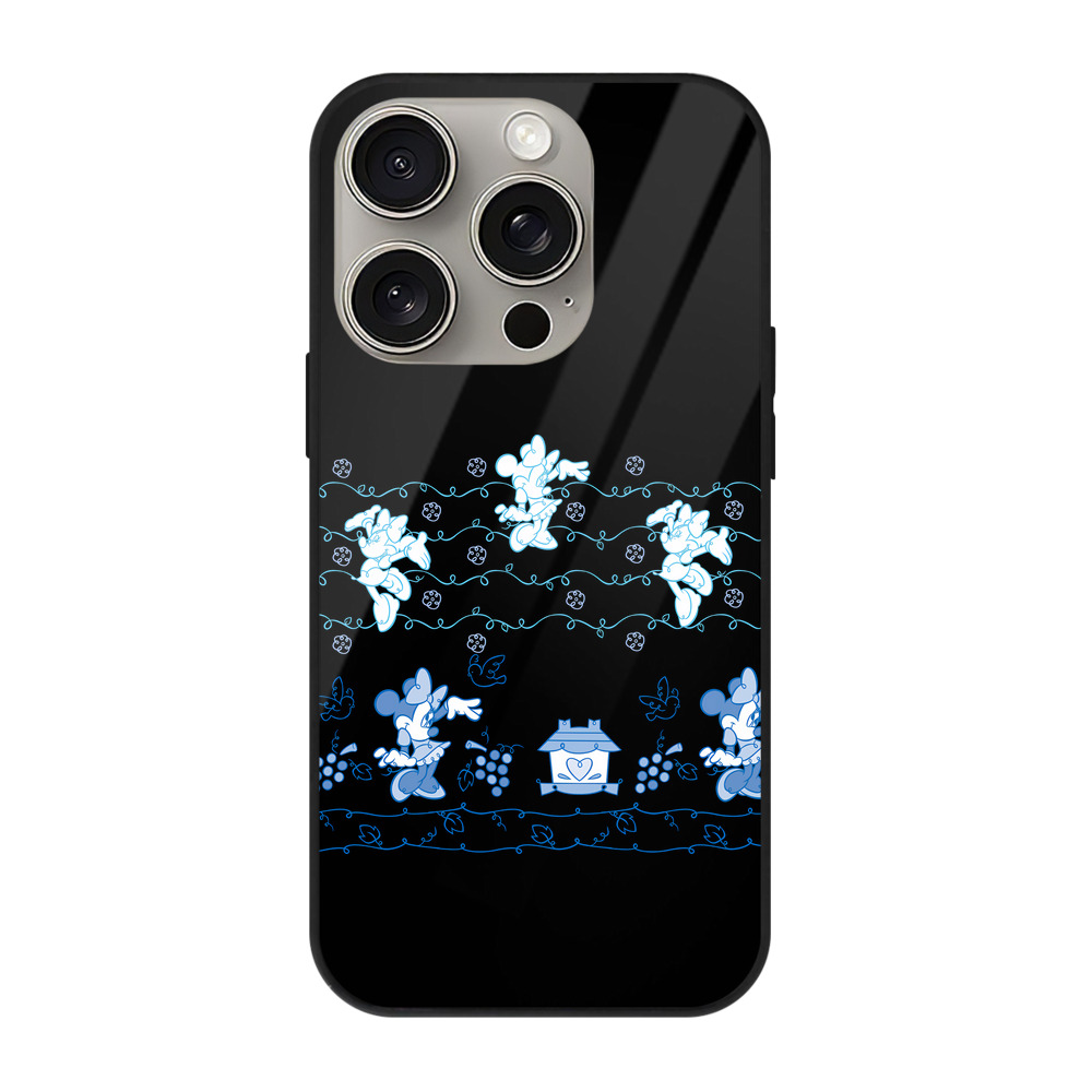 （画像用） ミッキーマウス Mickey Mouse 【iPhone15Pro対応】スマホケース 耐衝撃＆黄変防止 背面ガラス