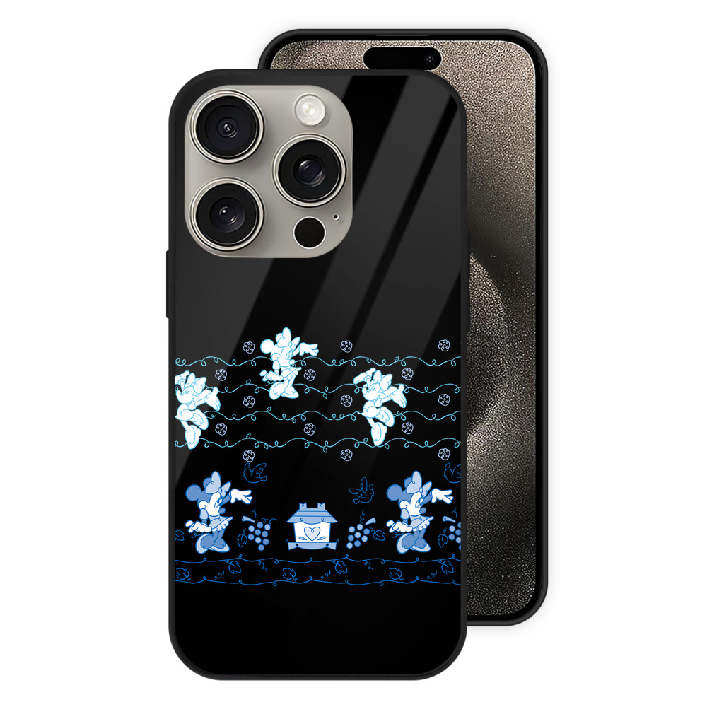 （画像用） ミッキーマウス Mickey Mouse 【iPhone15Pro対応】スマホケース 耐衝撃＆黄変防止 背面ガラス