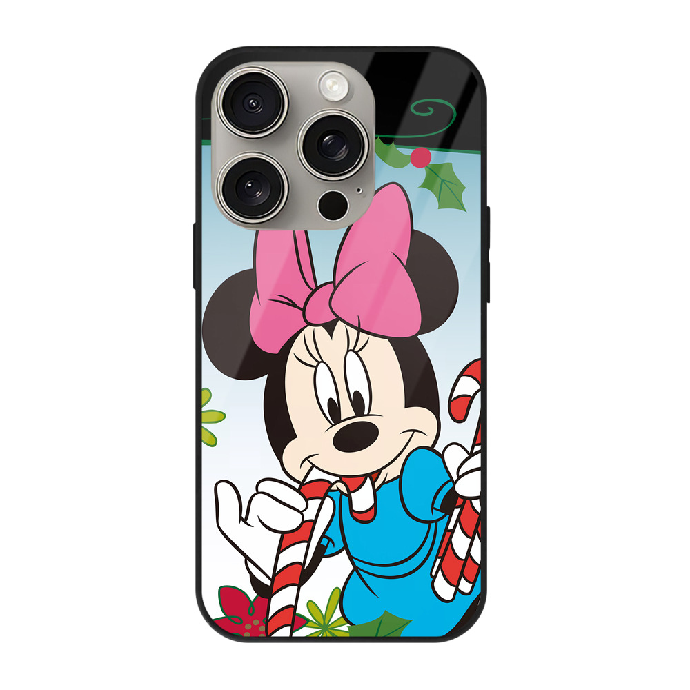 （画像用） ミッキーマウス Mickey Mouse 【iPhone15Pro対応】スマホケース 耐衝撃＆黄変防止 背面ガラス