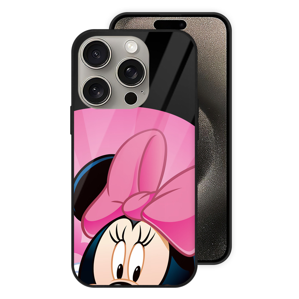 （画像用） ミッキーマウス Mickey Mouse 【iPhone15Pro対応】スマホケース 耐衝撃＆黄変防止 背面ガラス