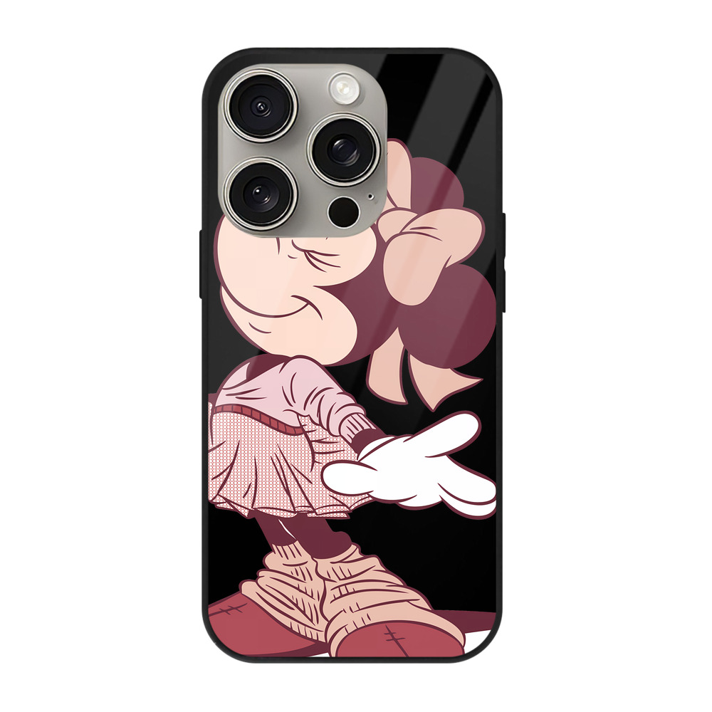 （画像用） ミッキーマウス Mickey Mouse 【iPhone15Pro対応】スマホケース 耐衝撃＆黄変防止 背面ガラス