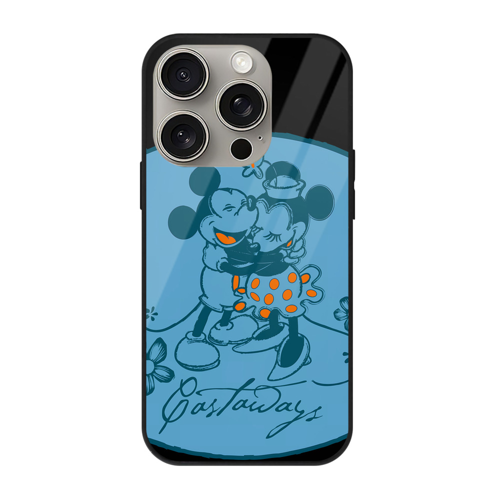 （画像用） ミッキーマウス Mickey Mouse 【iPhone15Pro対応】スマホケース 耐衝撃＆黄変防止 背面ガラス