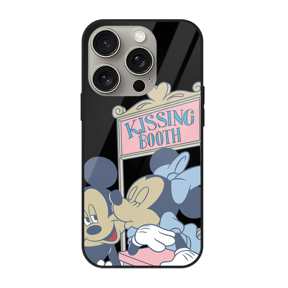 （画像用） ミッキーマウス Mickey Mouse 【iPhone15Pro対応】スマホケース 耐衝撃＆黄変防止 背面ガラス