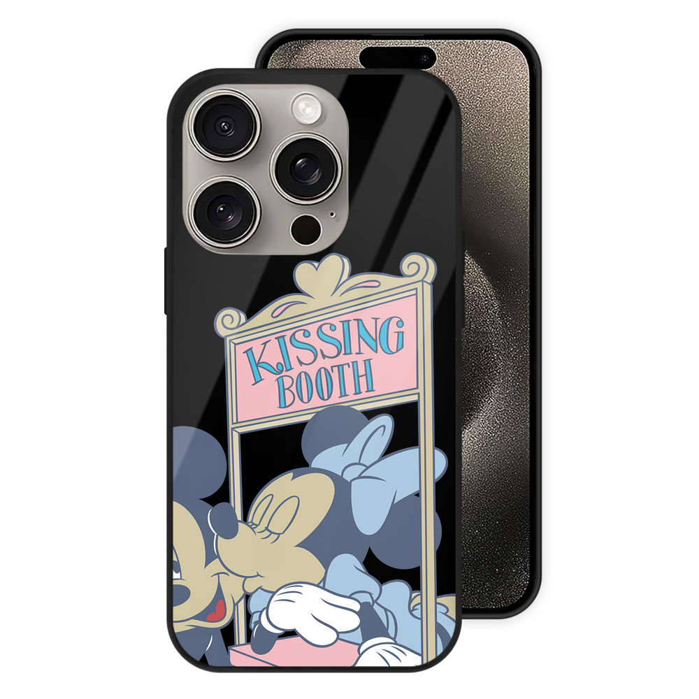 （画像用） ミッキーマウス Mickey Mouse 【iPhone15Pro対応】スマホケース 耐衝撃＆黄変防止 背面ガラス