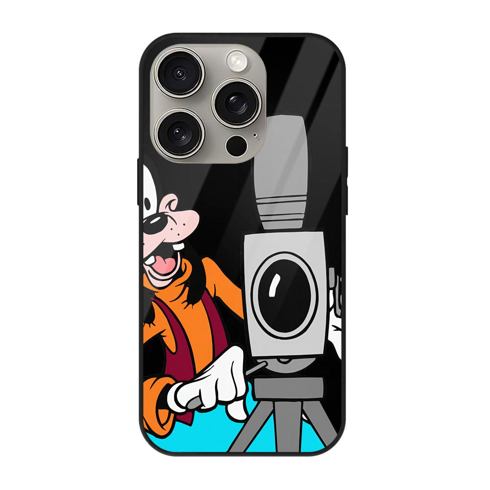 （画像用） ミッキーマウス Mickey Mouse 【iPhone15Pro対応】スマホケース 耐衝撃＆黄変防止 背面ガラス