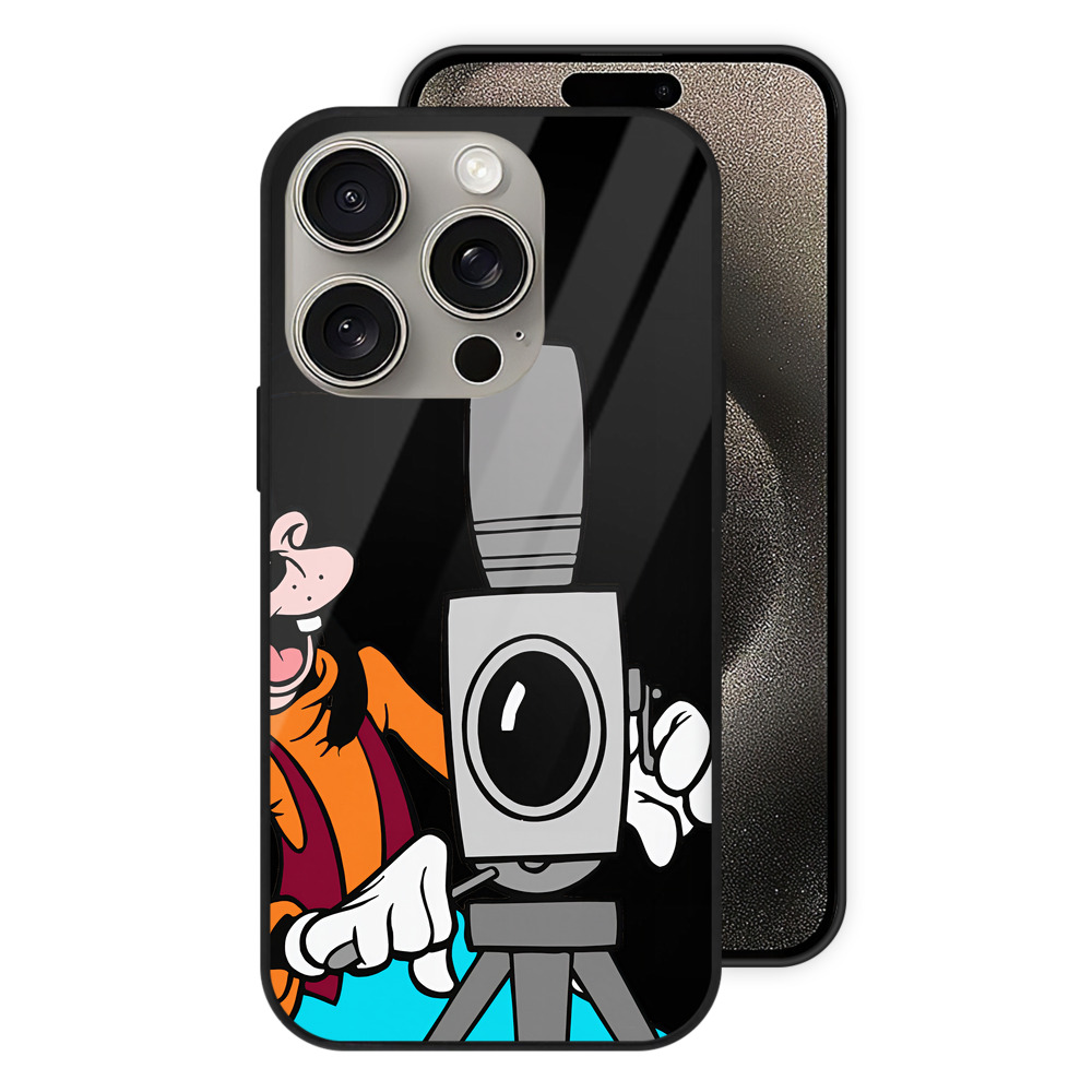 （画像用） ミッキーマウス Mickey Mouse 【iPhone15Pro対応】スマホケース 耐衝撃＆黄変防止 背面ガラス