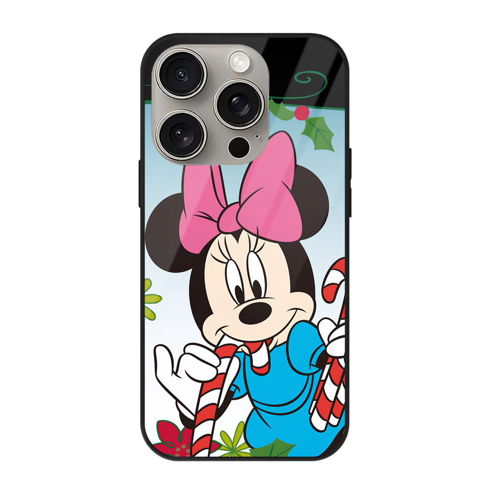 （画像用） ミッキーマウス Mickey Mouse 【iPhone15Pro対応】スマホケース 耐衝撃＆黄変防止 背面ガラス