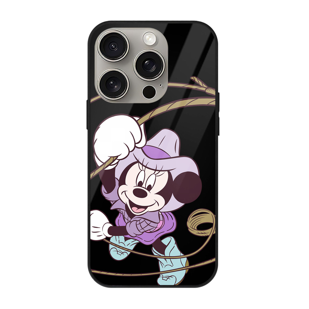 （画像用） ミッキーマウス Mickey Mouse 【iPhone15Pro対応】スマホケース 耐衝撃＆黄変防止 背面ガラス