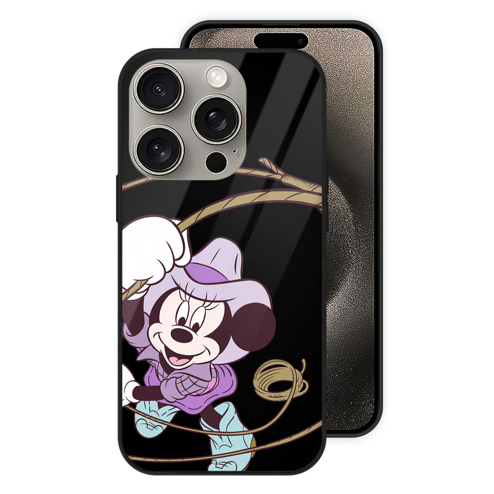 （画像用） ミッキーマウス Mickey Mouse 【iPhone15Pro対応】スマホケース 耐衝撃＆黄変防止 背面ガラス